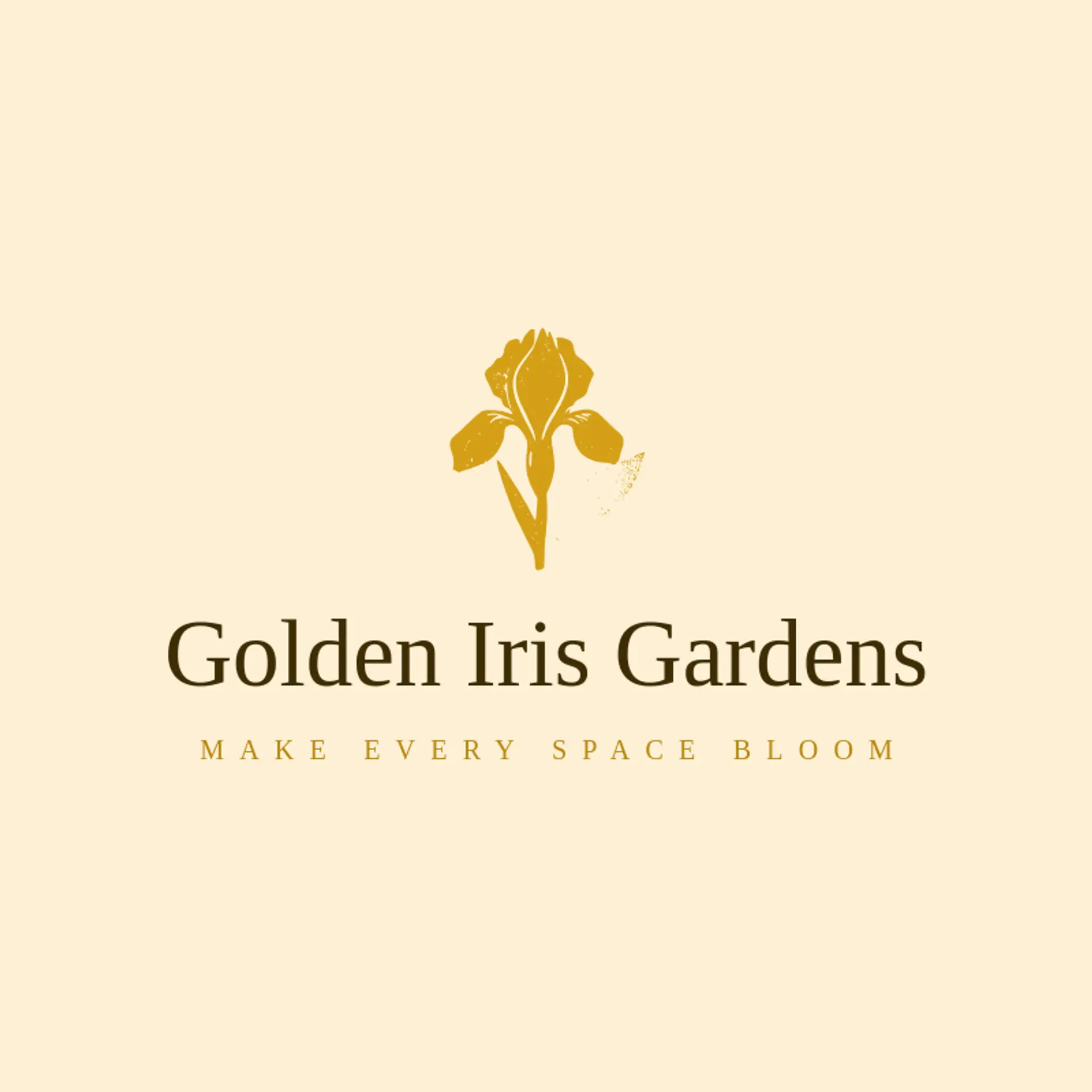 Golden Iris Gardens logo for iris