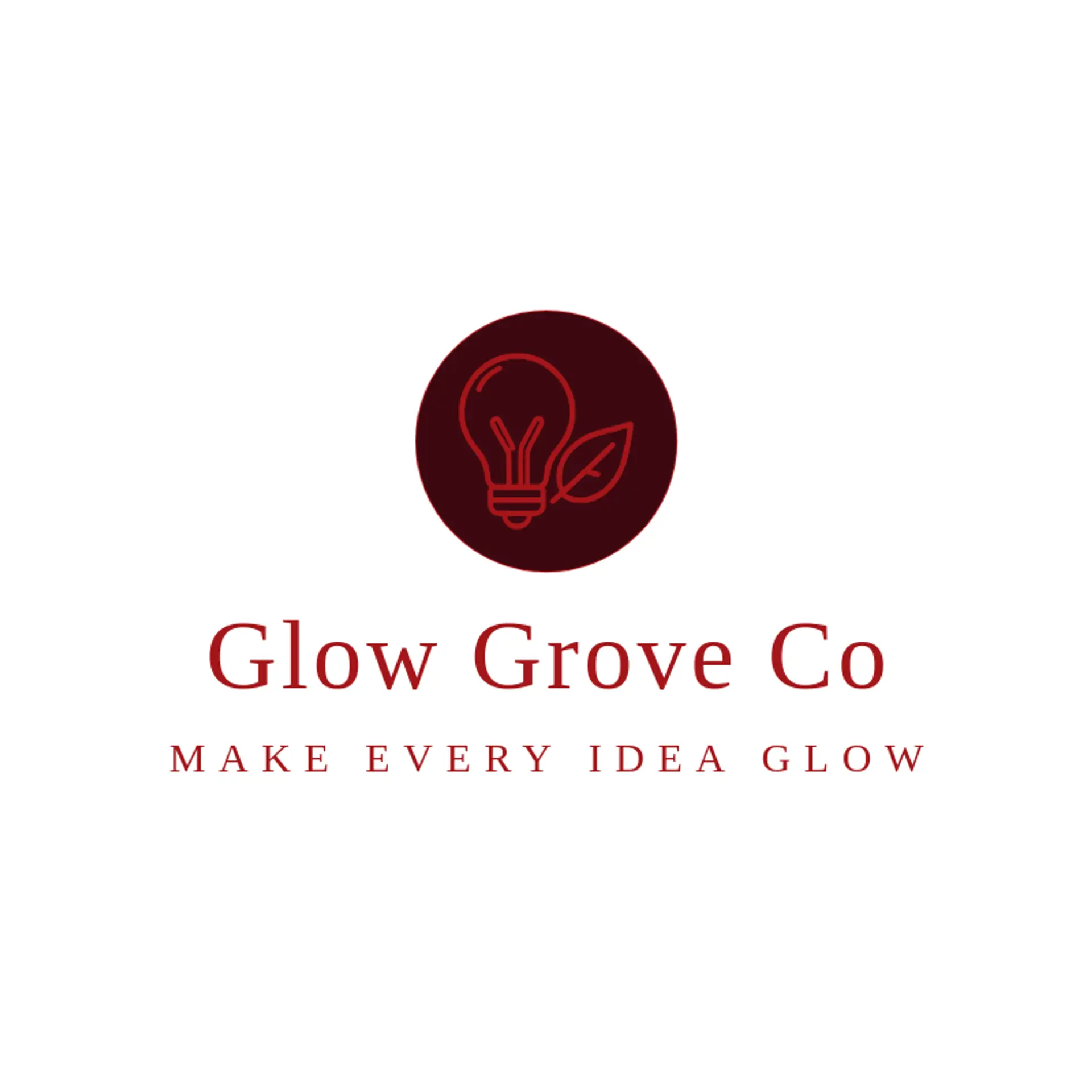Glow Grove Co logo for light bulb