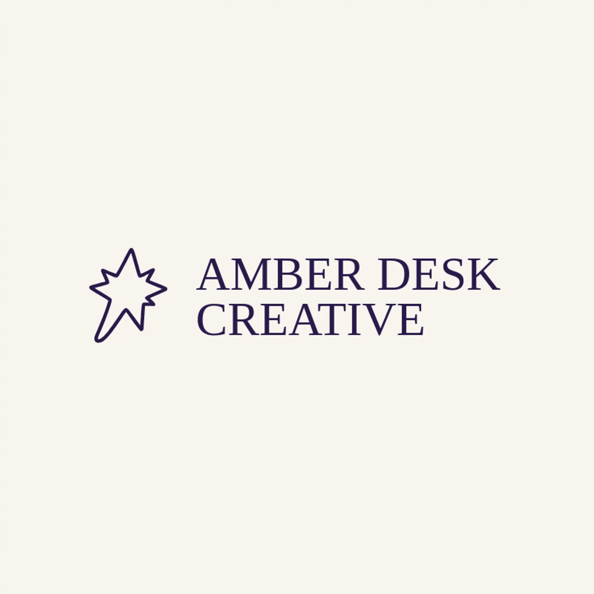 Amber Desk Creative logo for freelancer