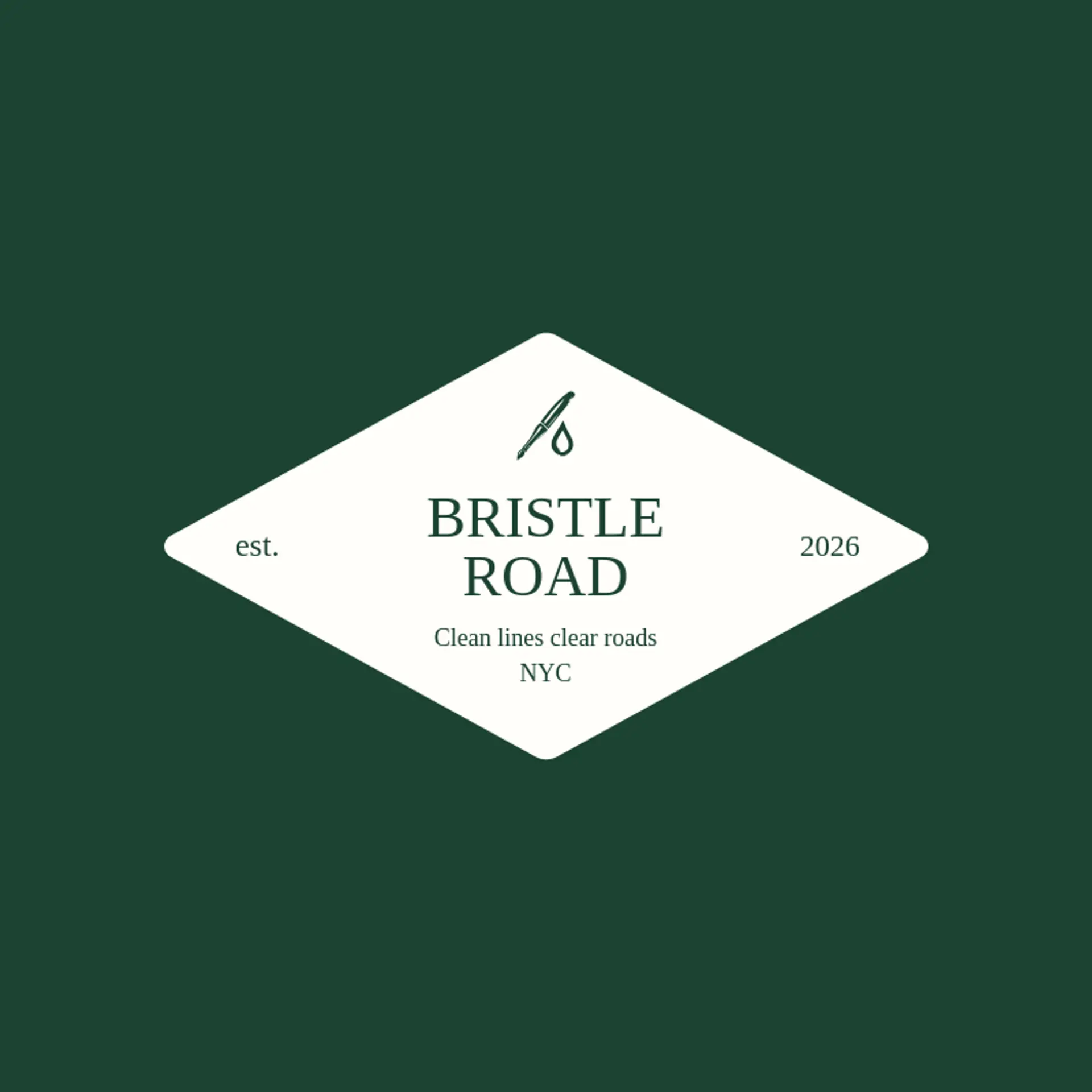 Bristle Road logo for auto detailing
