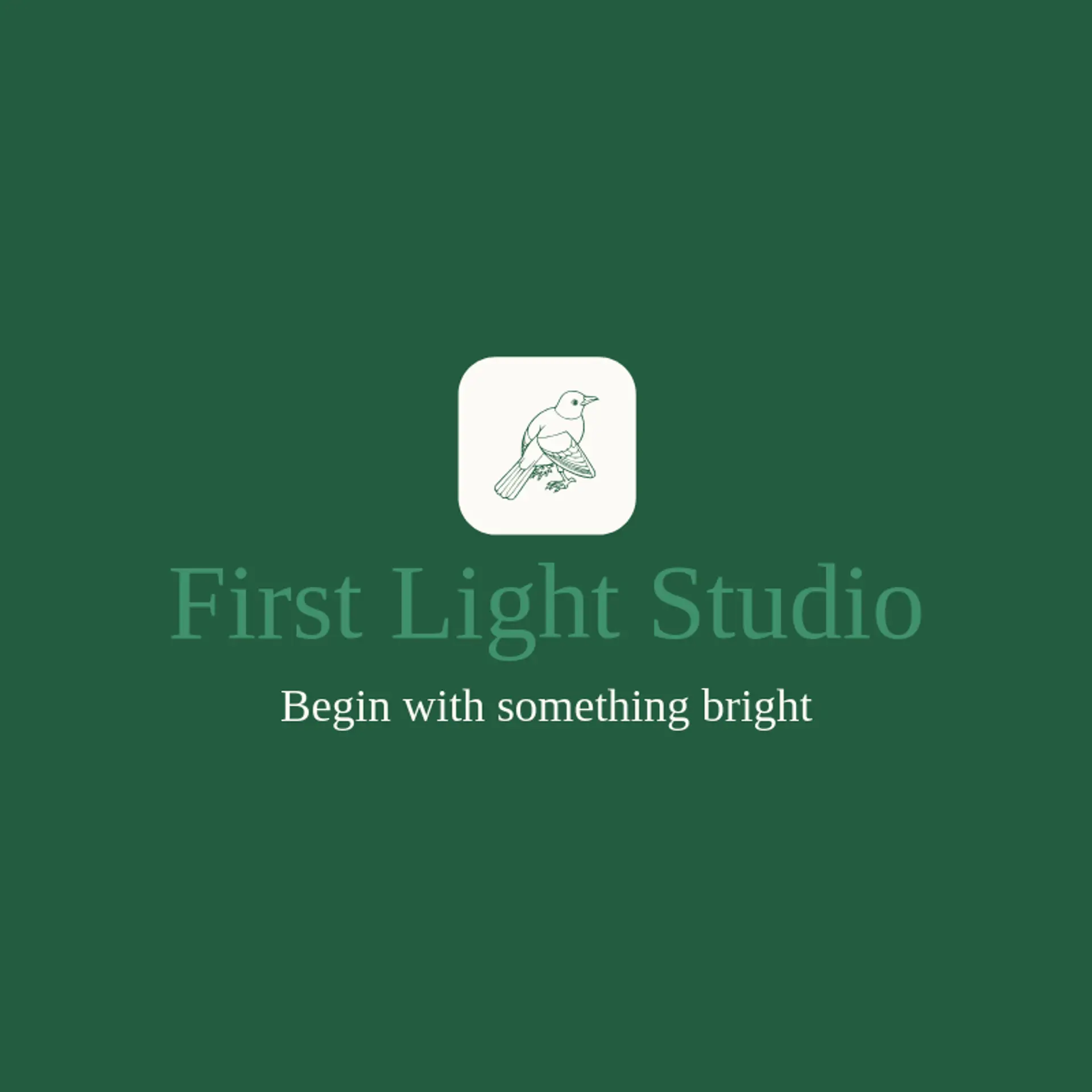 First Light Studio logo for robin
