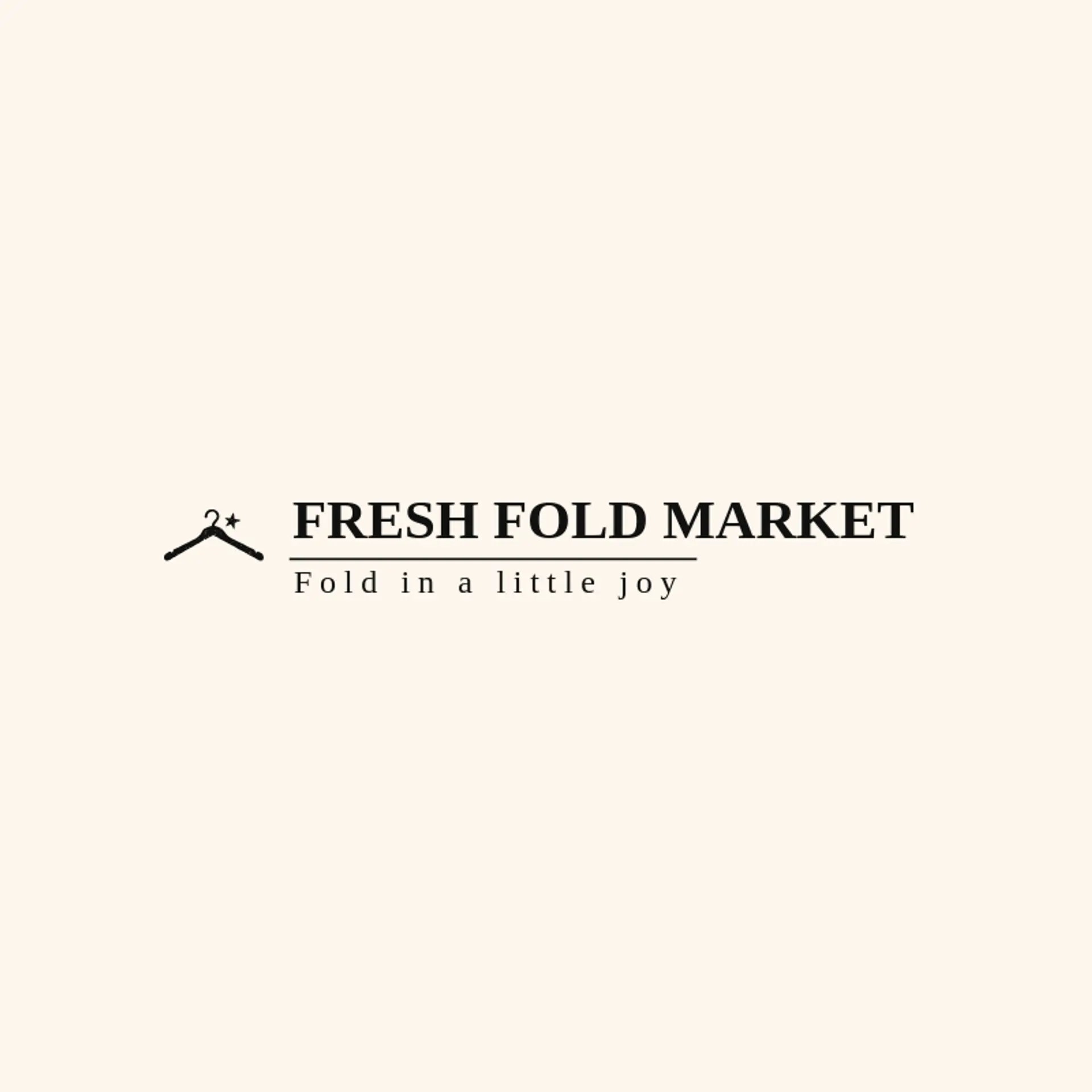Fresh Fold Market logo for hanger