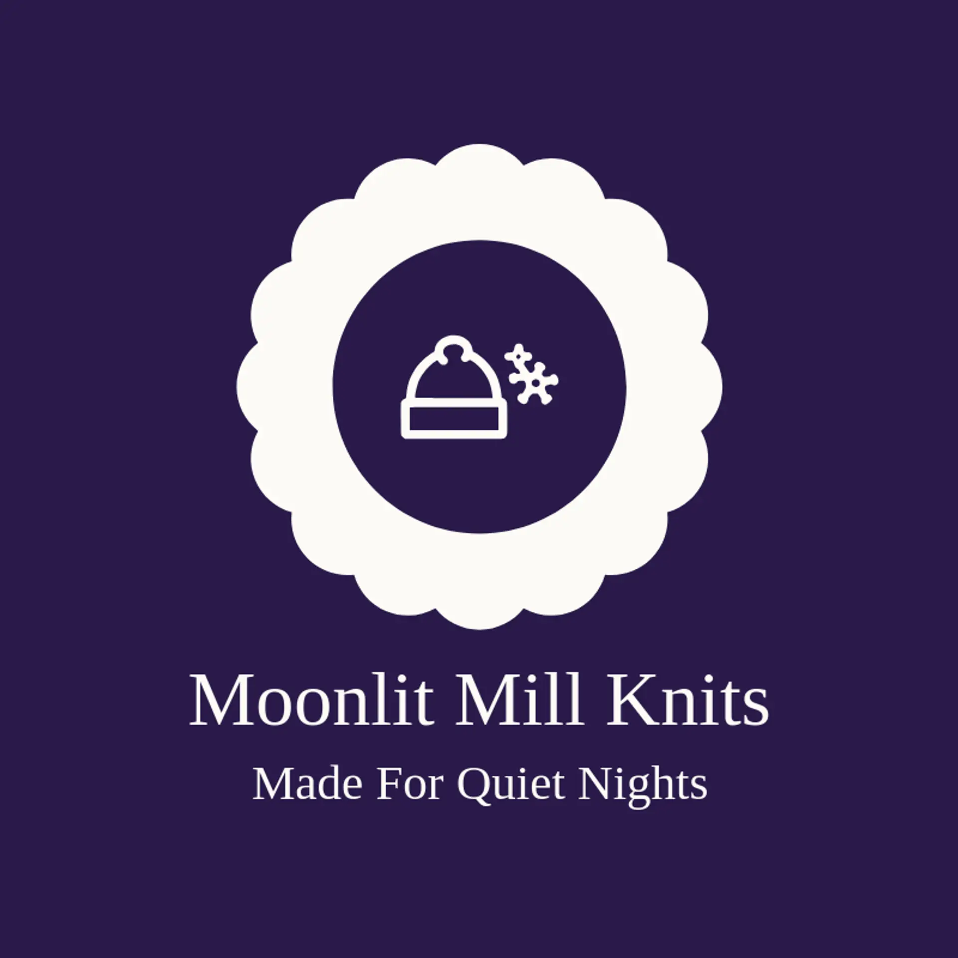 Moonlit Mill Knits logo for beanie