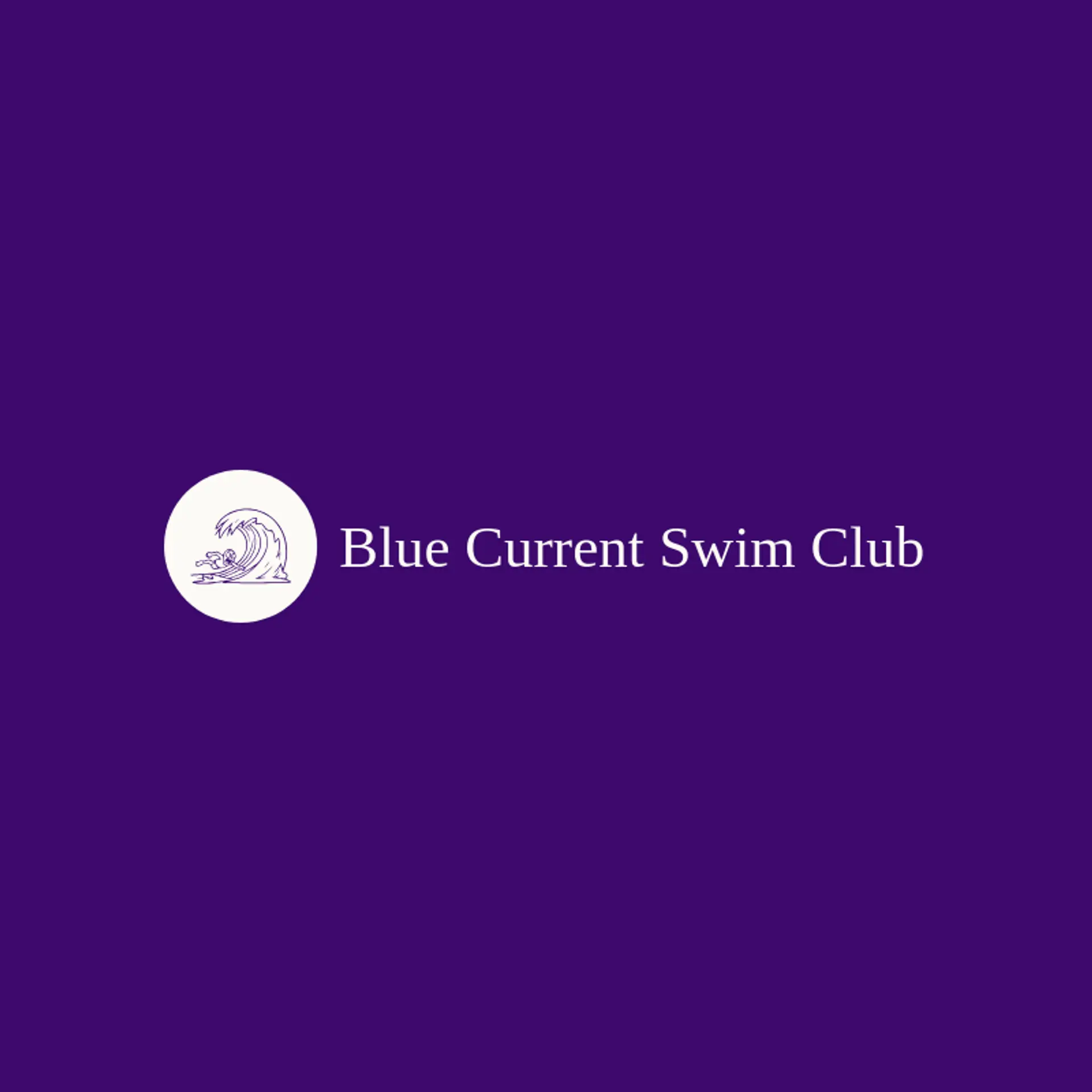 Blue Current Swim Club logo for tsunami