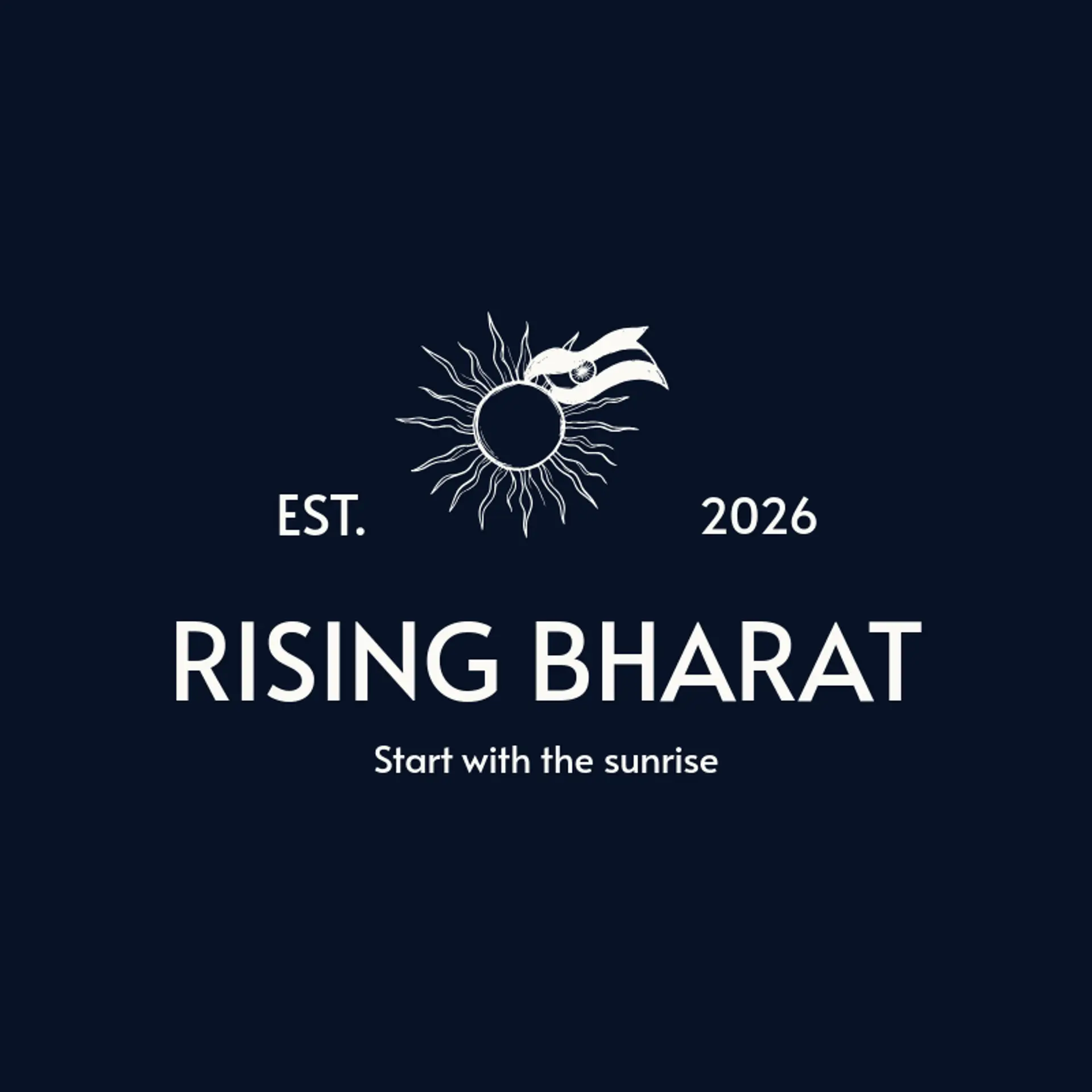 Rising Bharat logo for indian flag