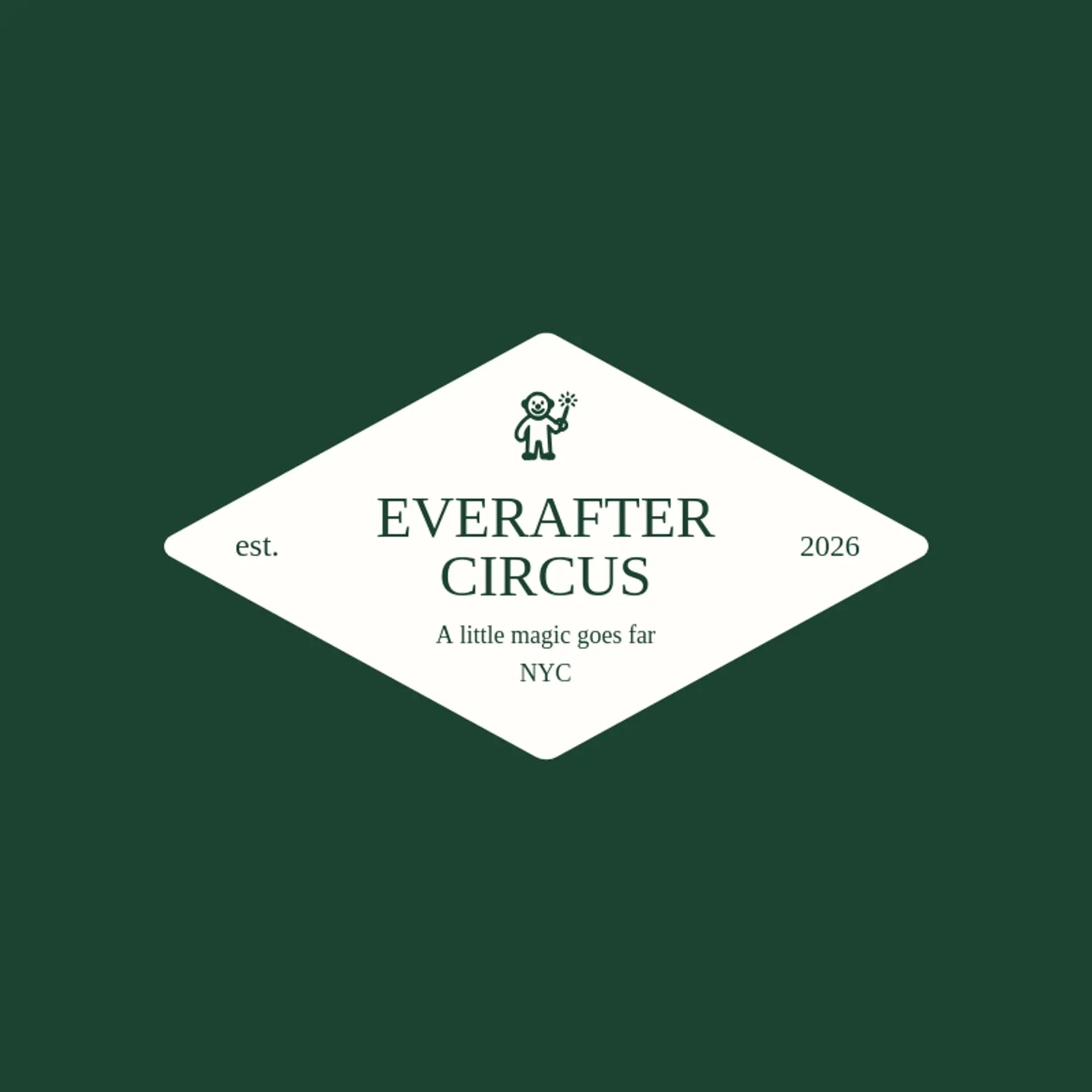 Everafter Circus logo for clown