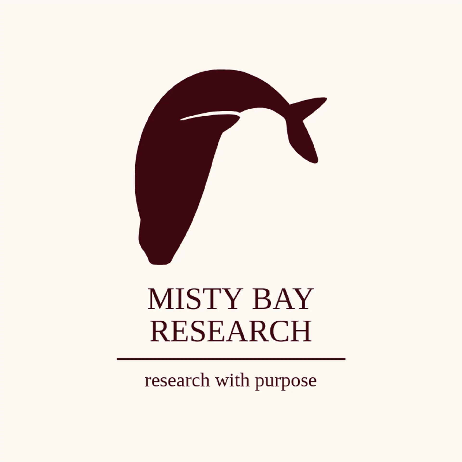 Misty Bay Research logo for whale