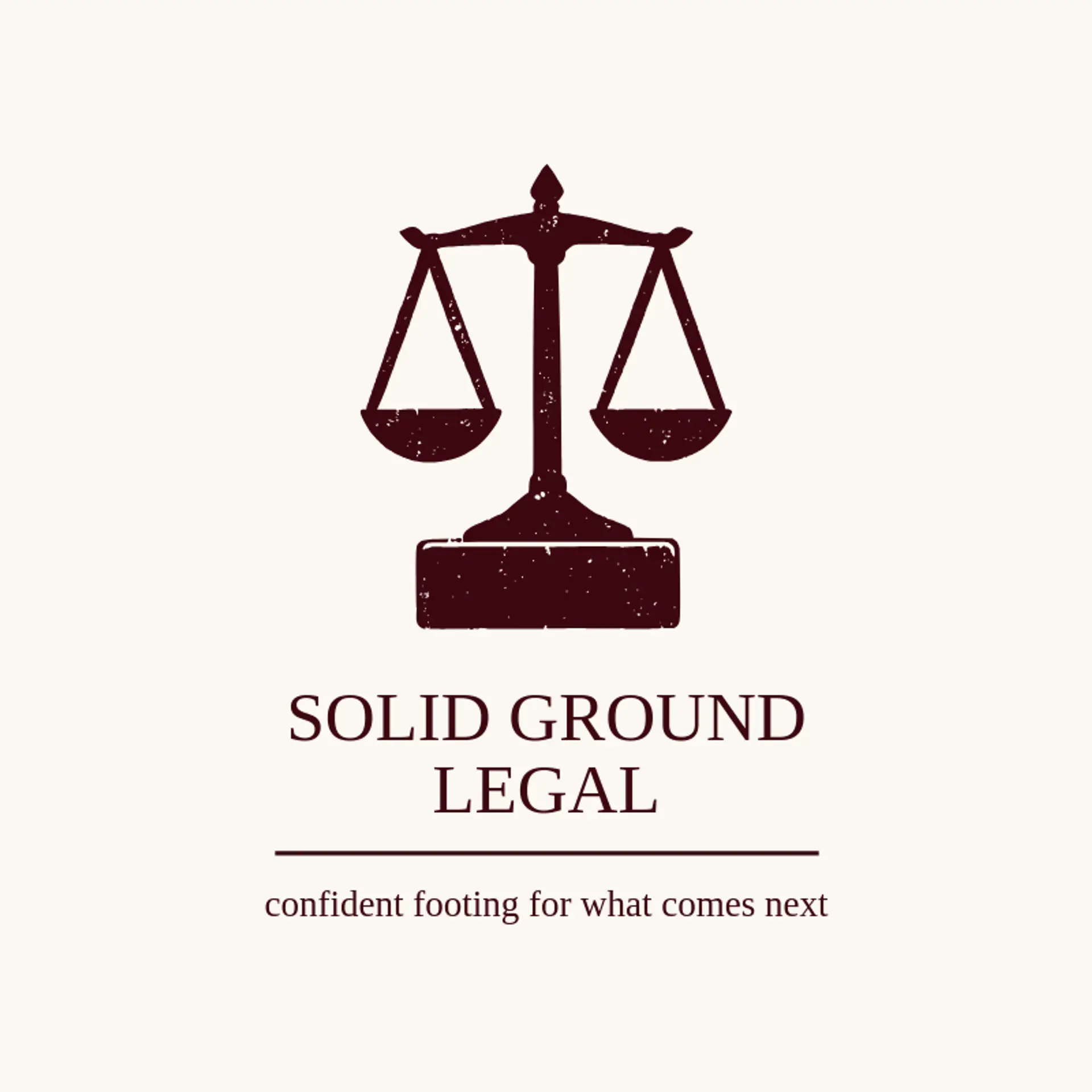 Solid Ground Legal logo for legal