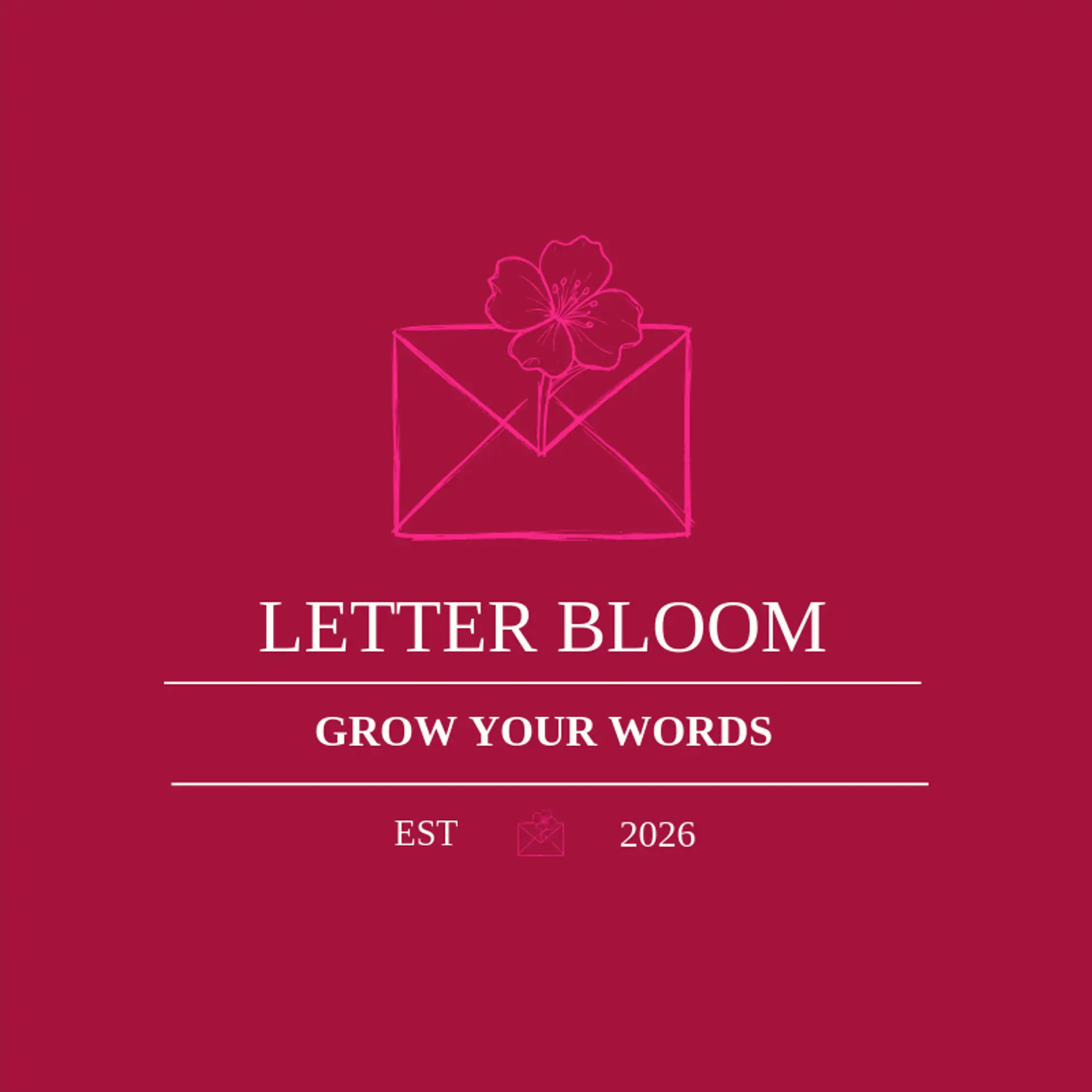 Letter Bloom logo for message