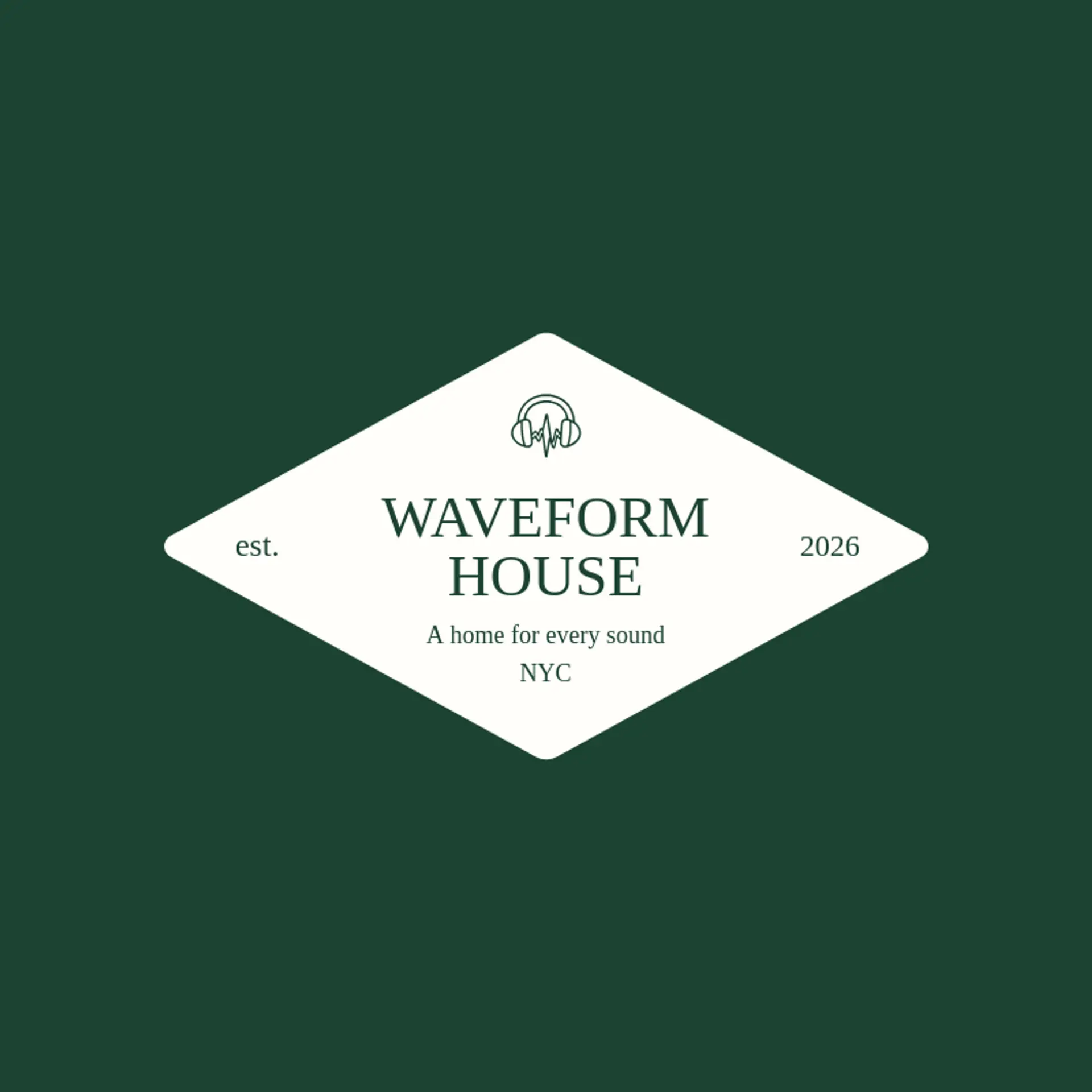 Waveform House logo for headphone