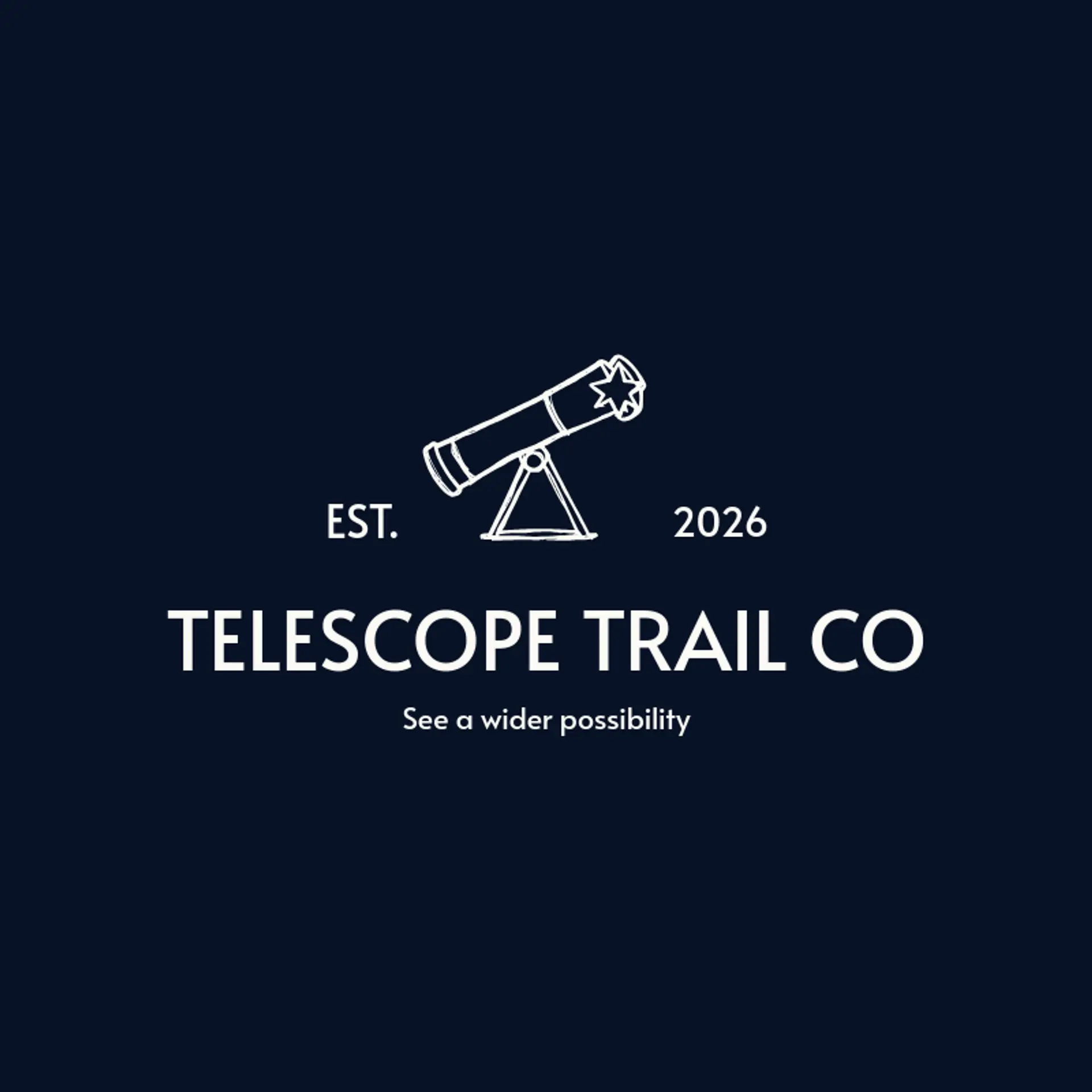 Telescope Trail Co logo for star