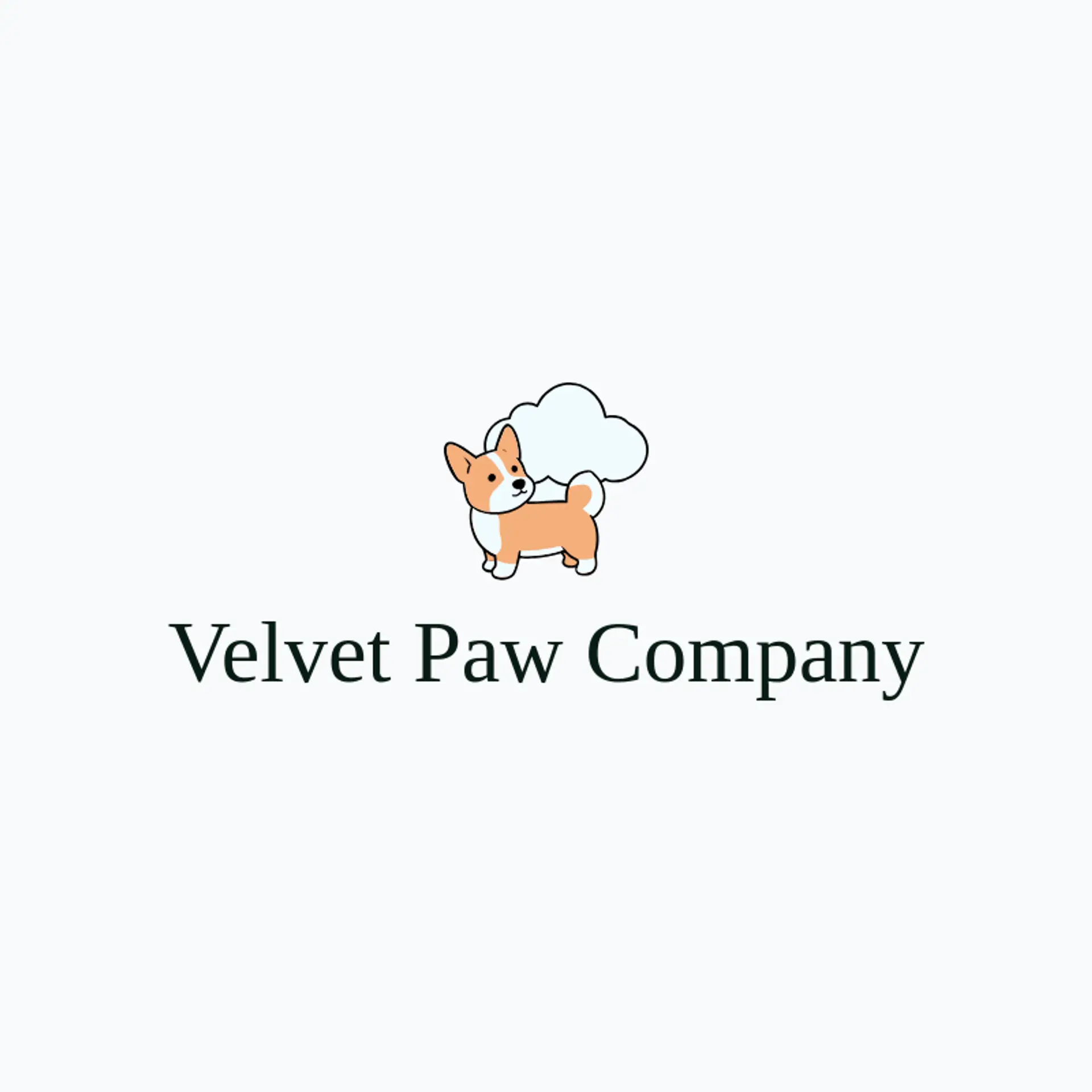 Velvet Paw Company logo for corgi