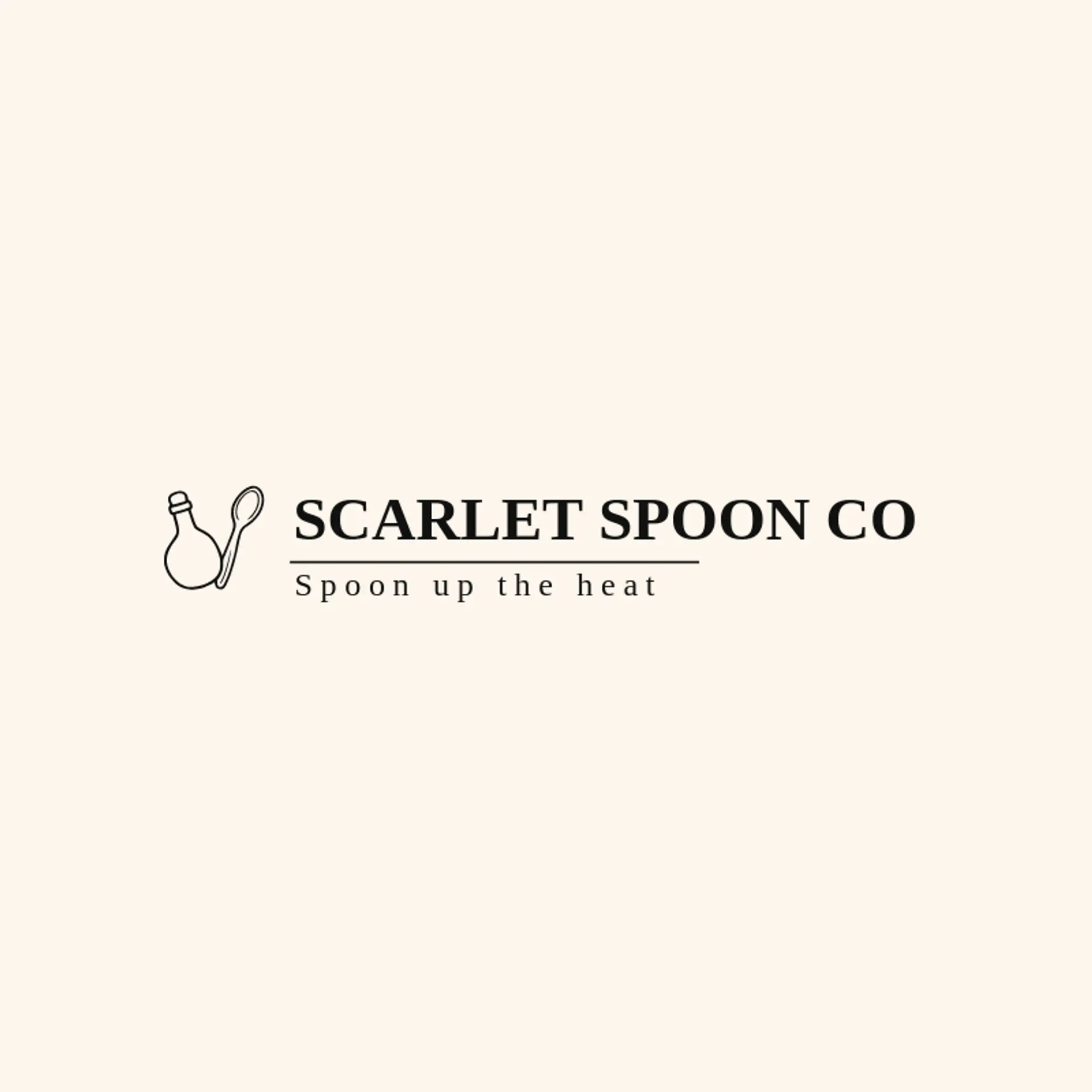 Scarlet Spoon Co logo for hot sauce