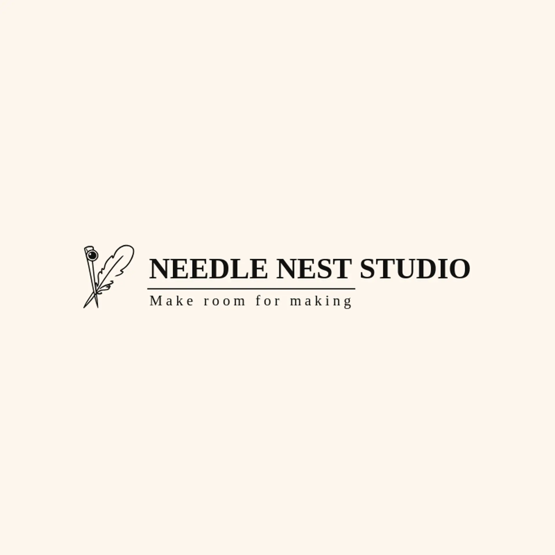 Needle Nest Studio logo for sewing