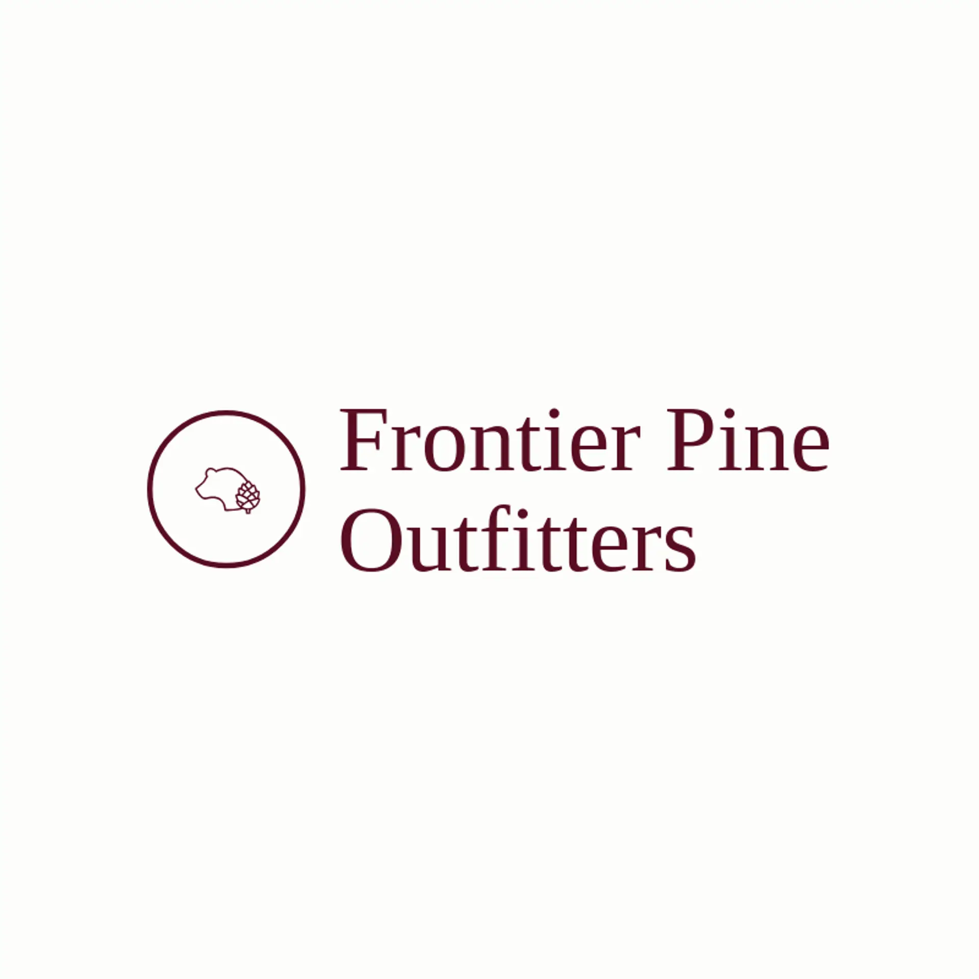 Frontier Pine Outfitters logo for grizzly bear