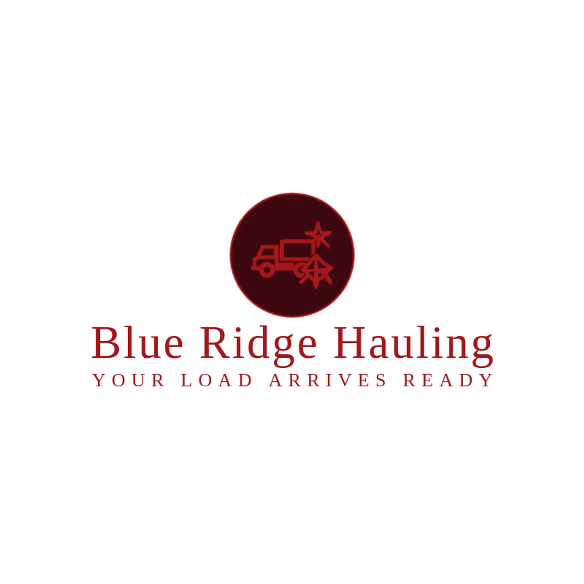 Blue Ridge Hauling logo for hauling