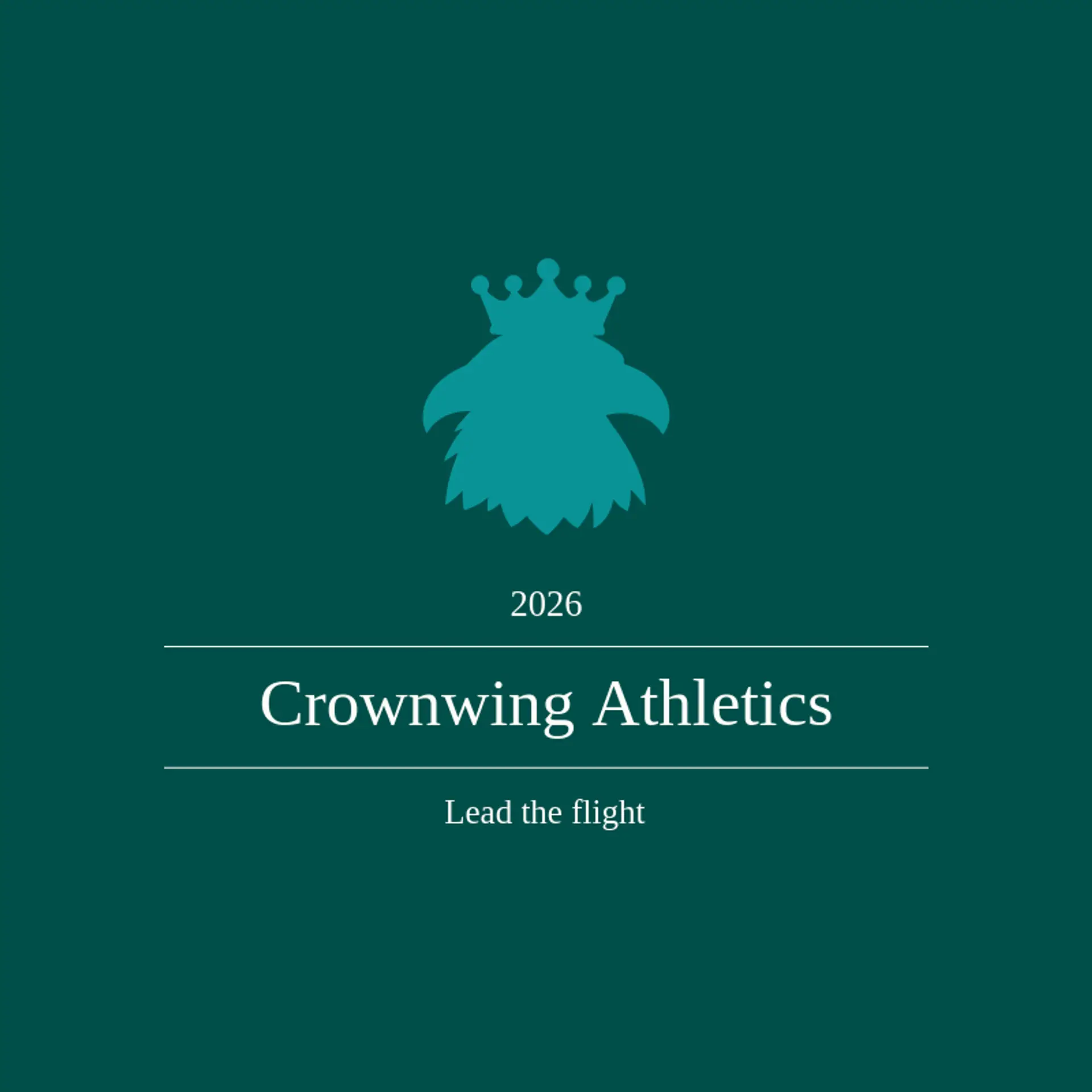 Crownwing Athletics logo for sports team