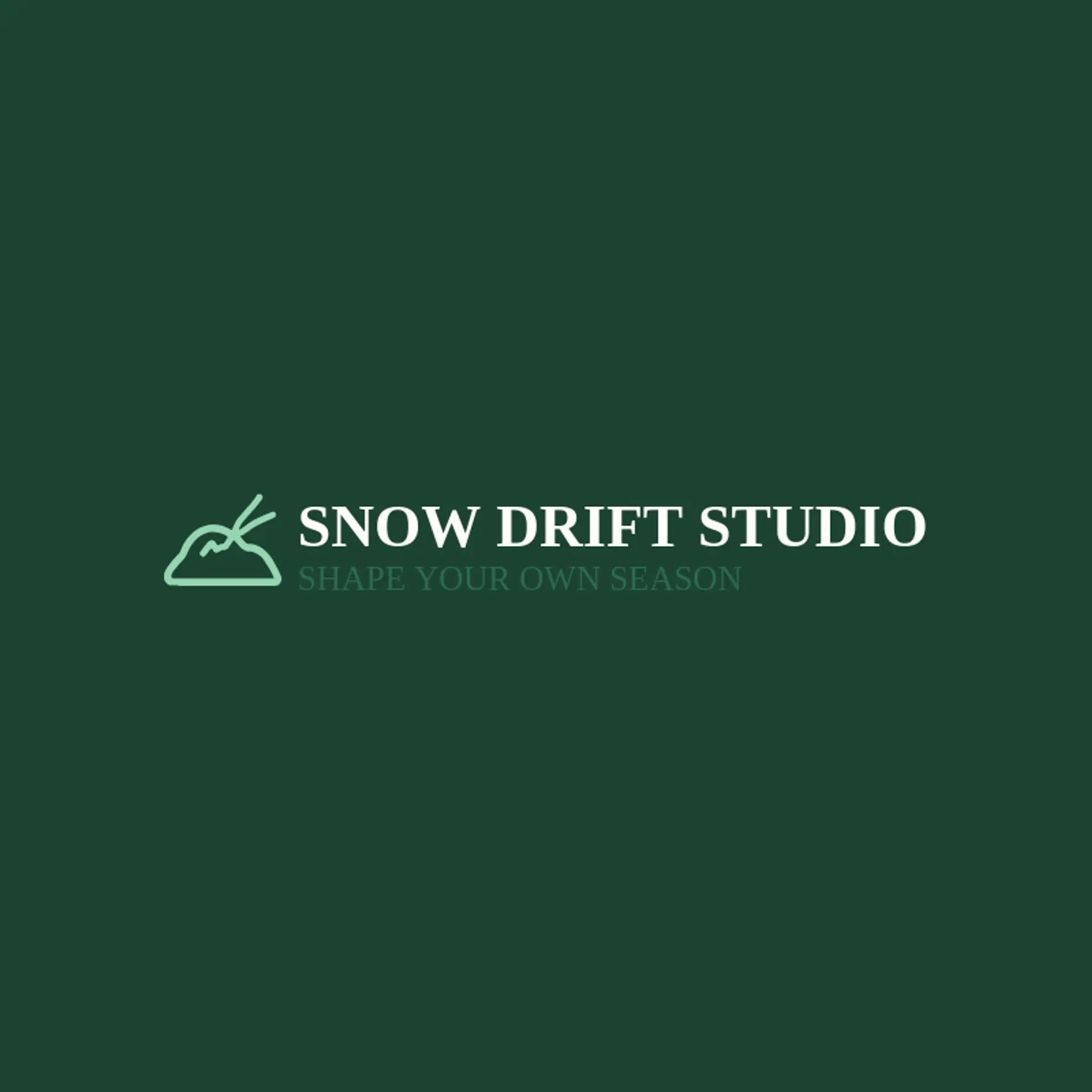 Snow Drift Studio logo for winter