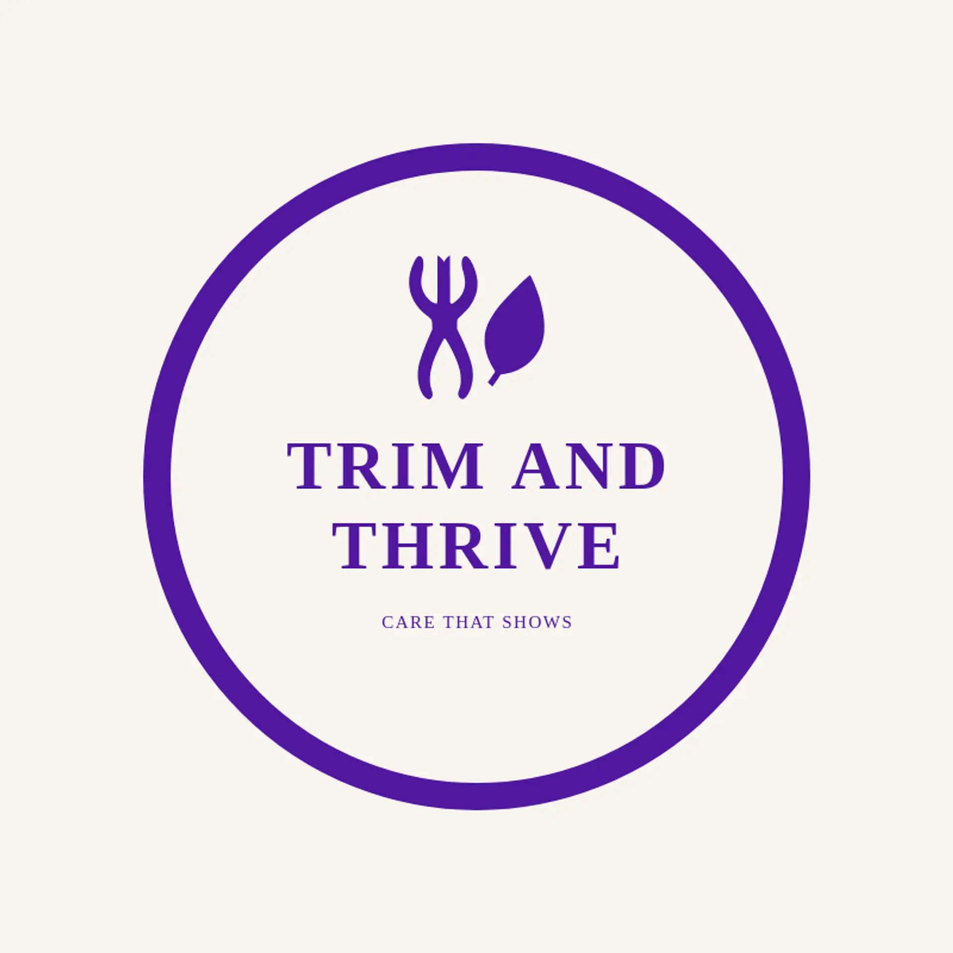 Trim And Thrive logo for landscape