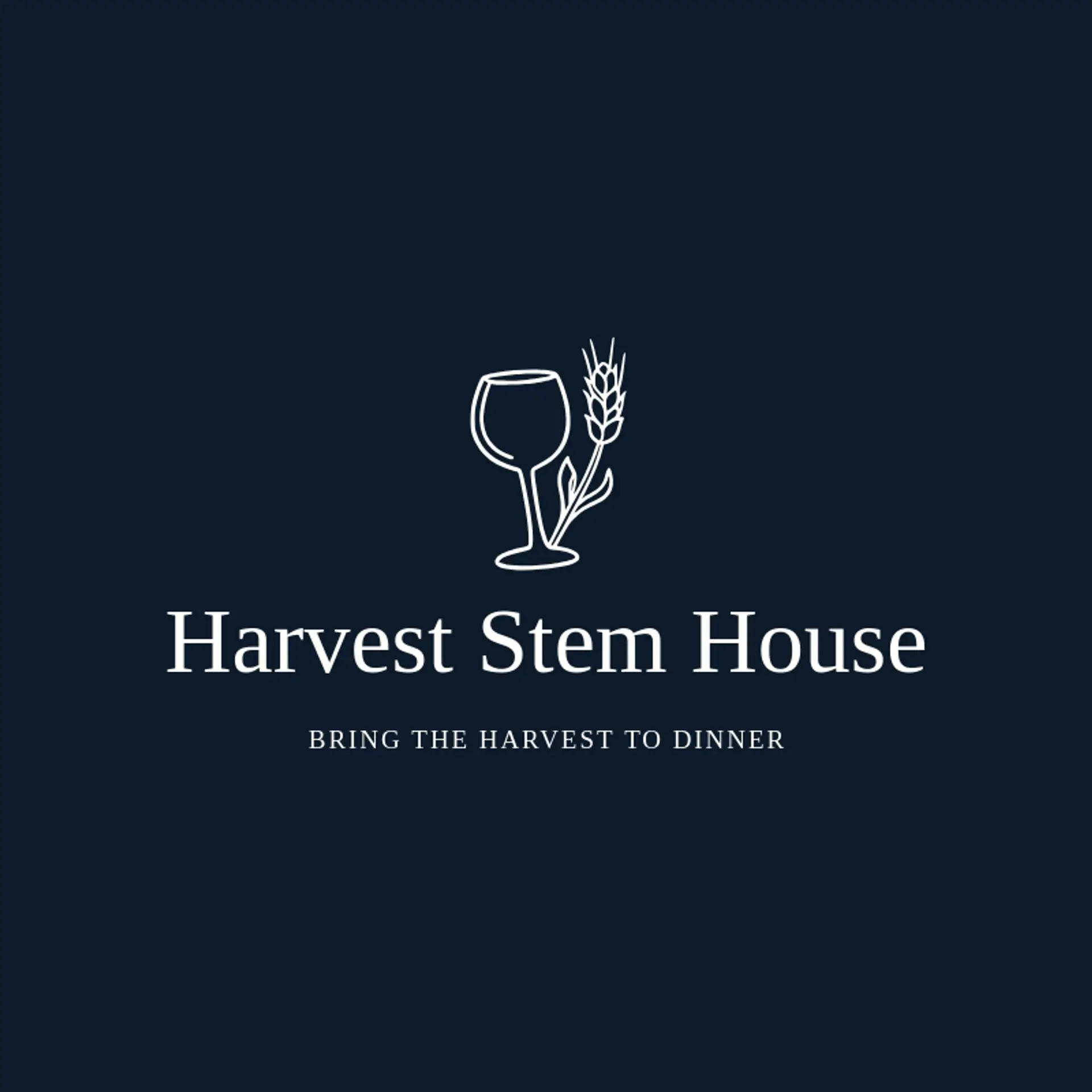 Harvest Stem House logo for wine glass