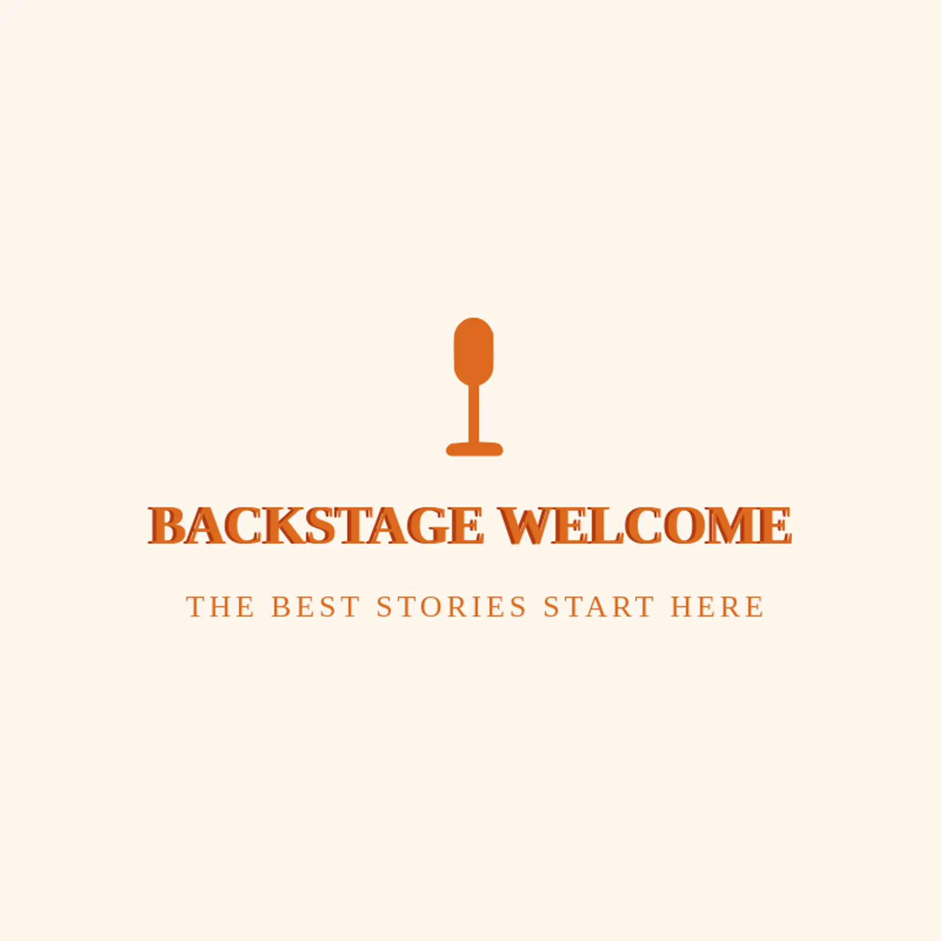 Backstage Welcome logo for talk show