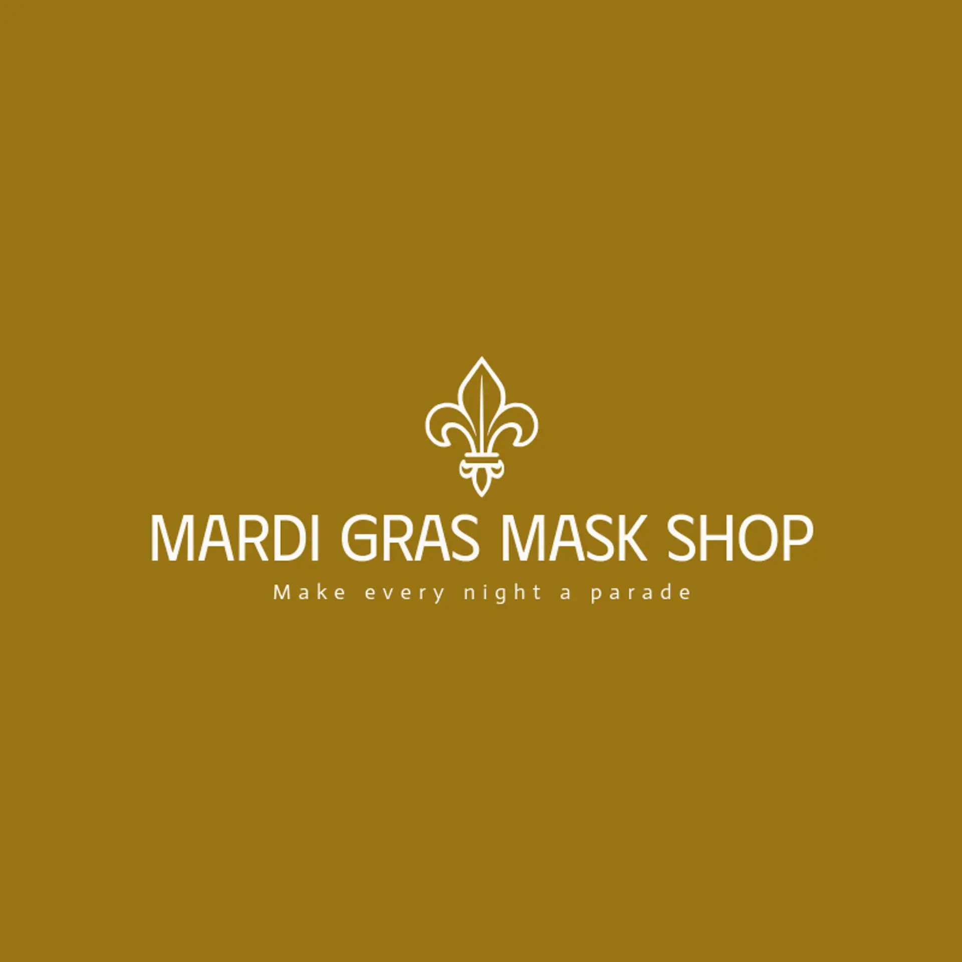 Mardi Gras Mask Shop logo for new orleans