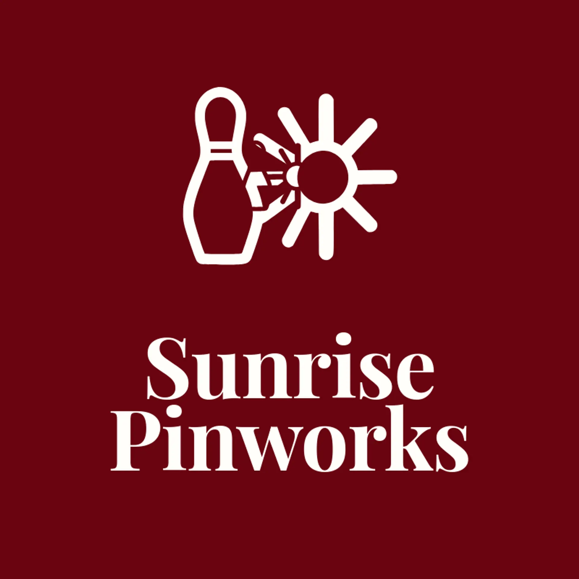 Sunrise Pinworks logo for bowling