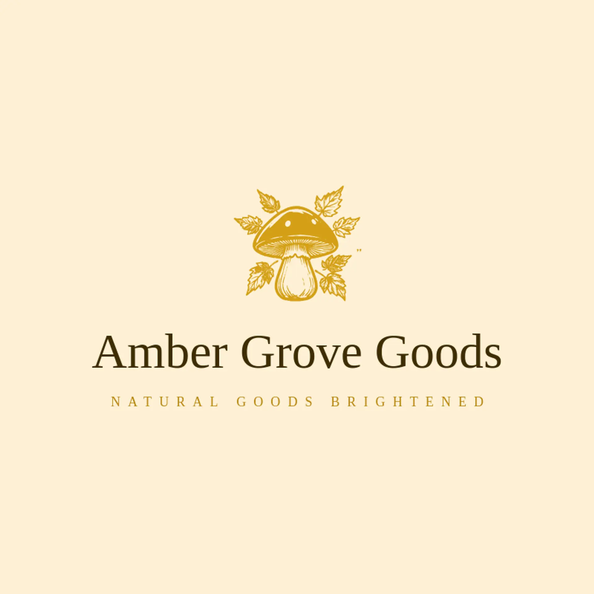 Amber Grove Goods logo for mushroom