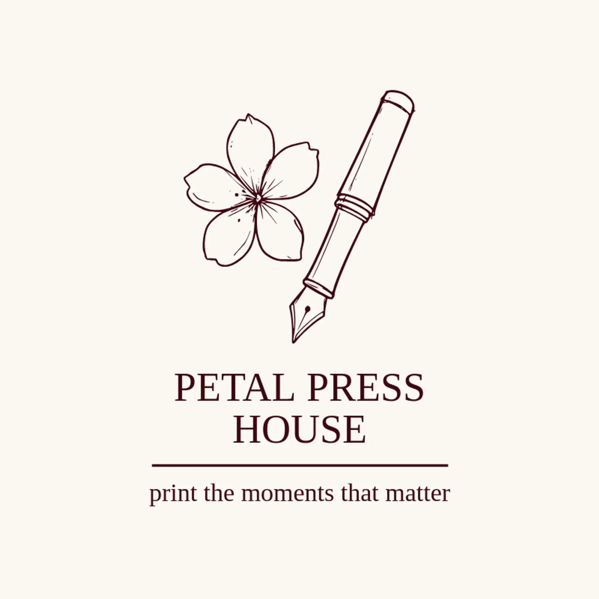 Petal Press House logo for sakura