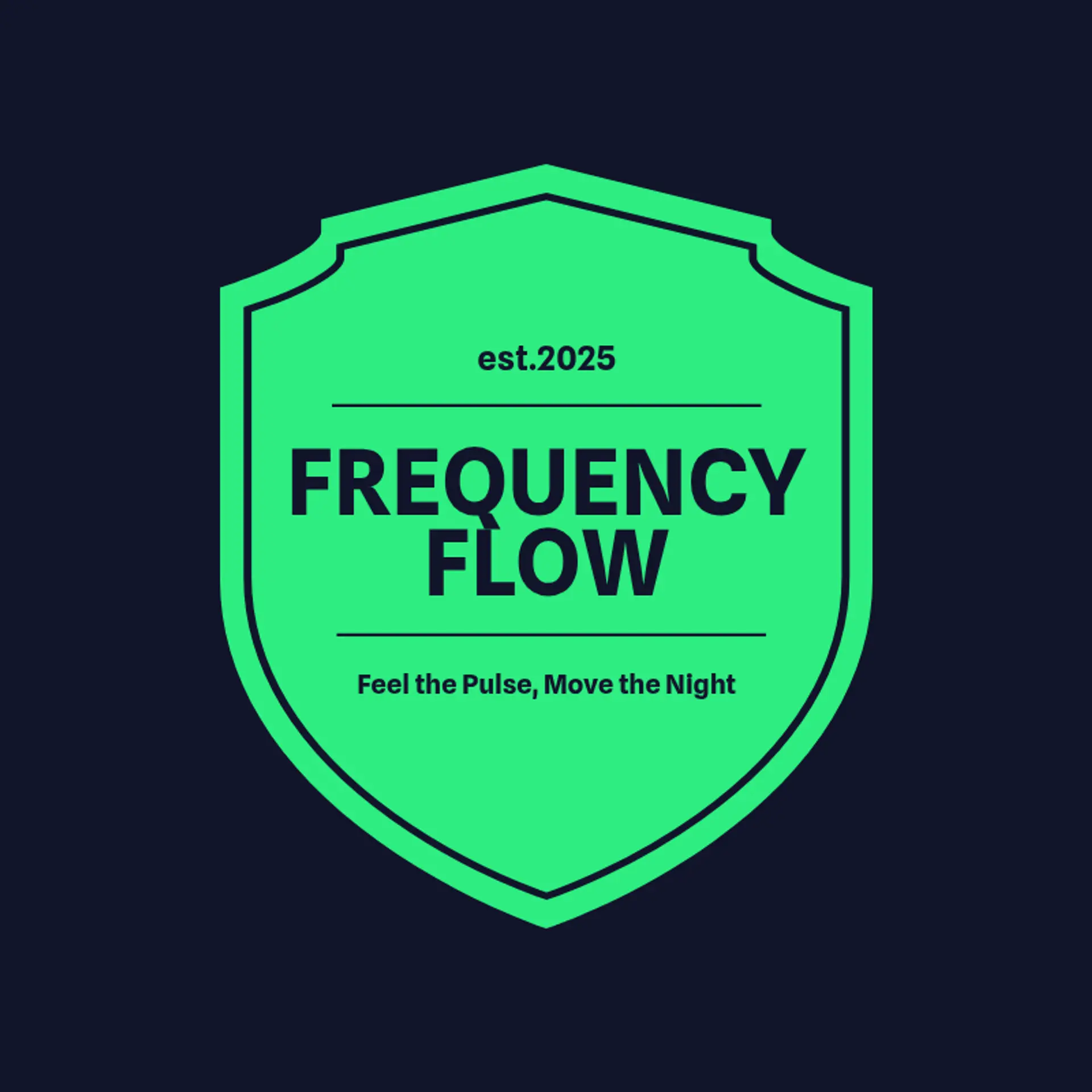 Frequency Flow logo for house music