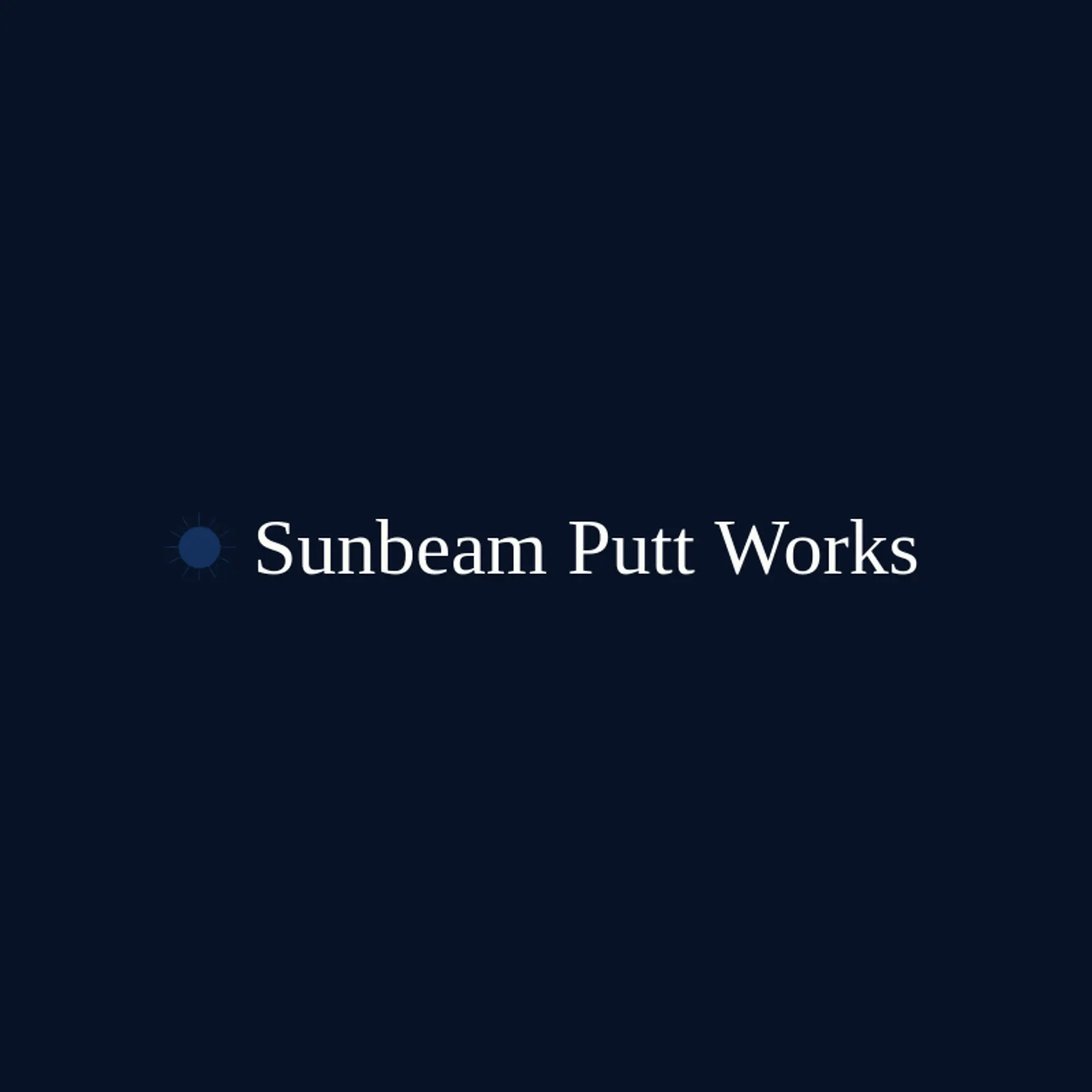 Sunbeam Putt Works logo for mini golf