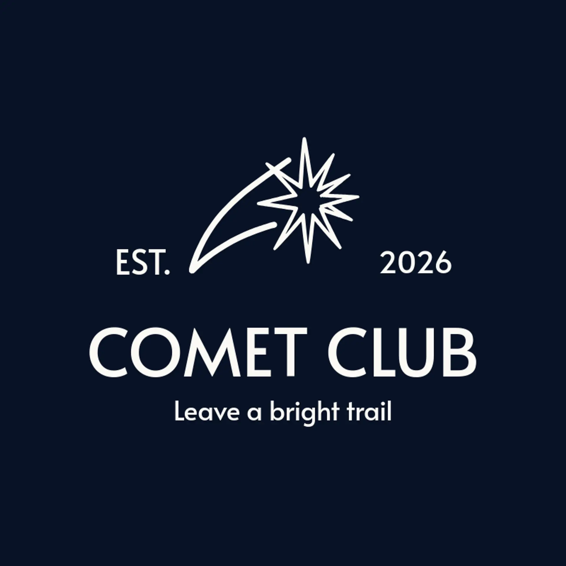 Comet Club logo for superhero