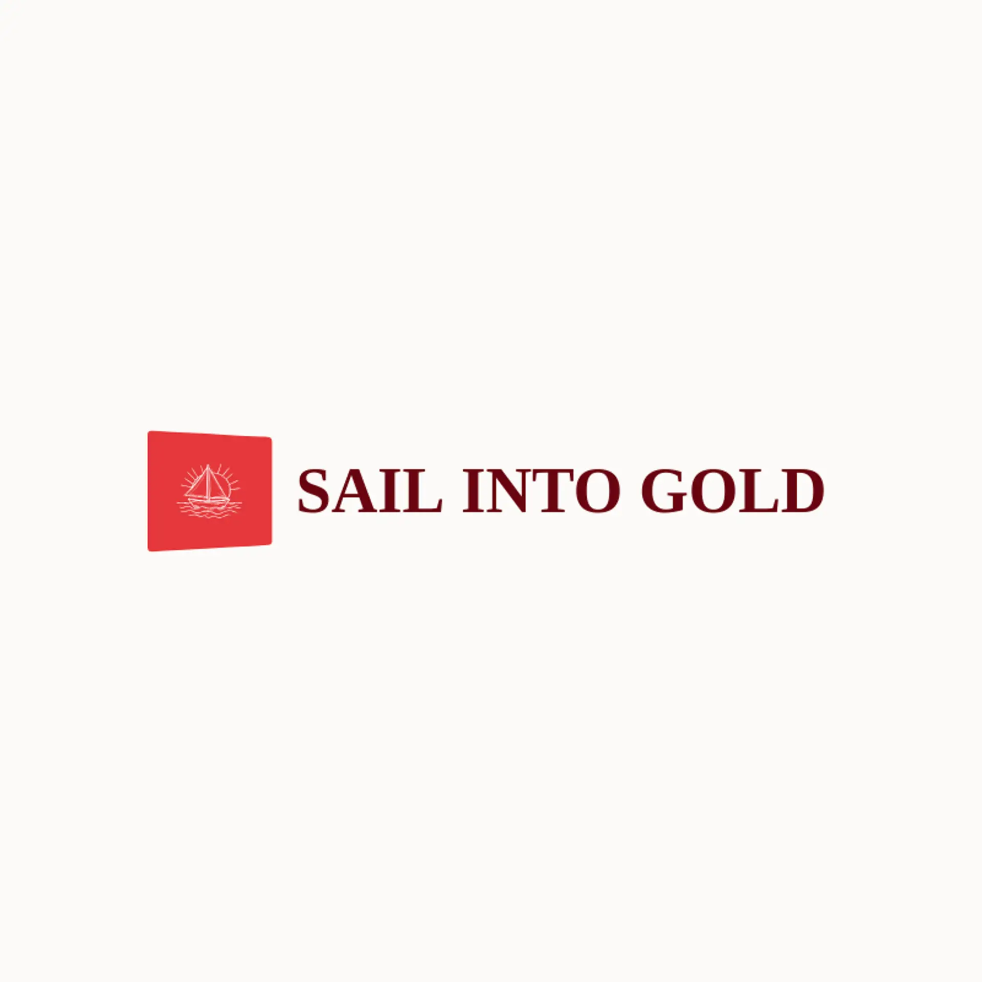 Sail Into Gold logo for sunset