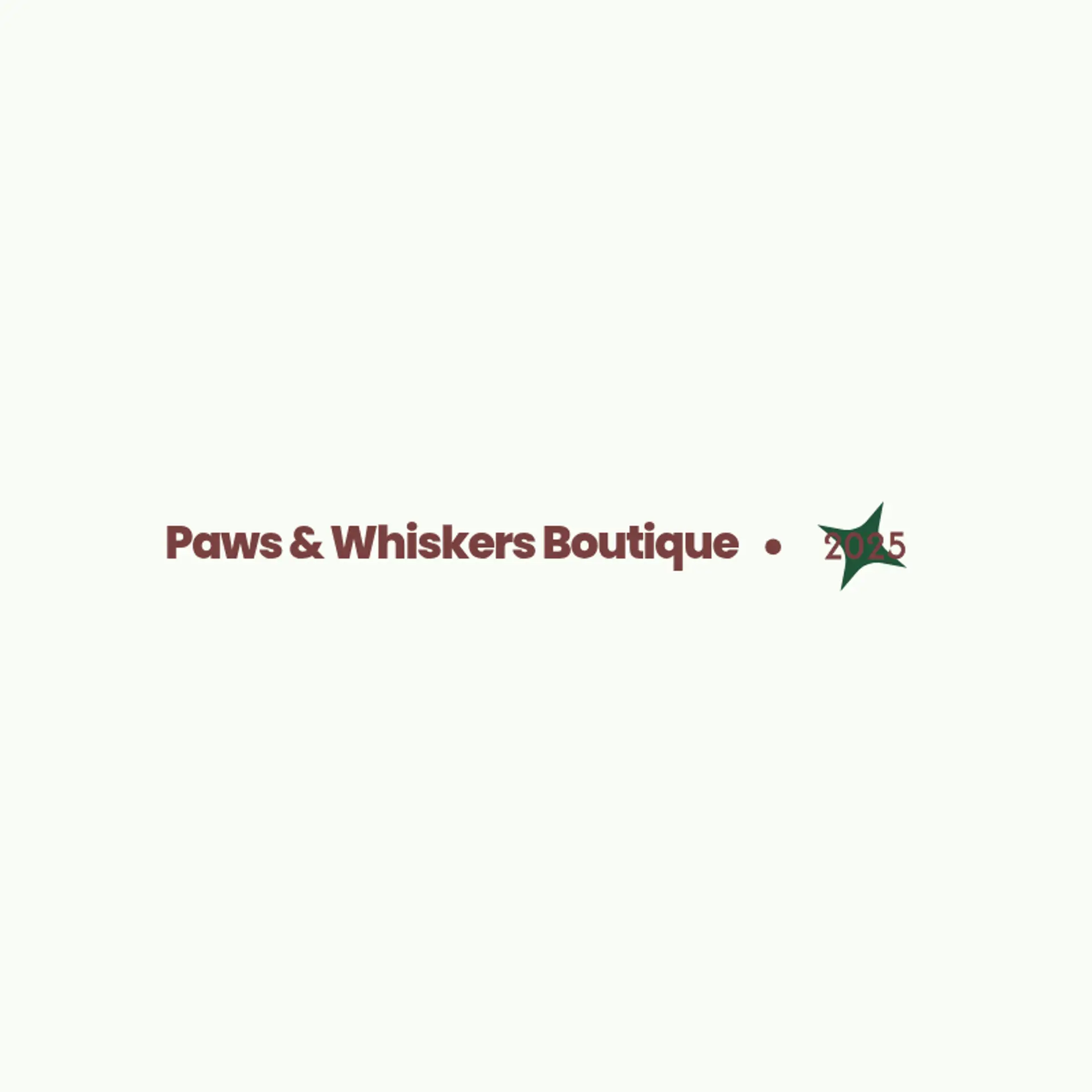 Paws & Whiskers Boutique logo for pet store