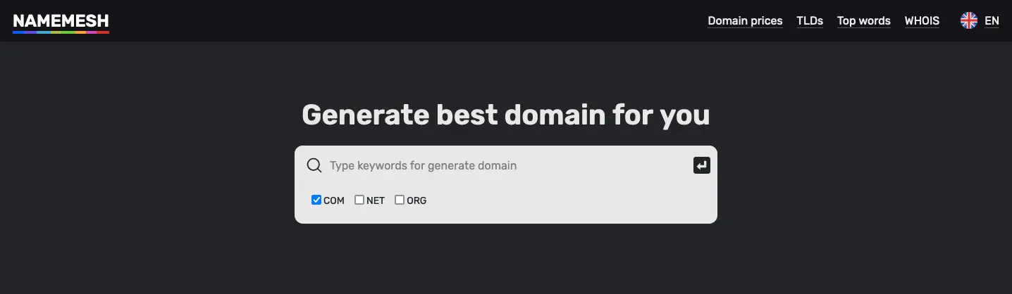 Name Mesh business name generator