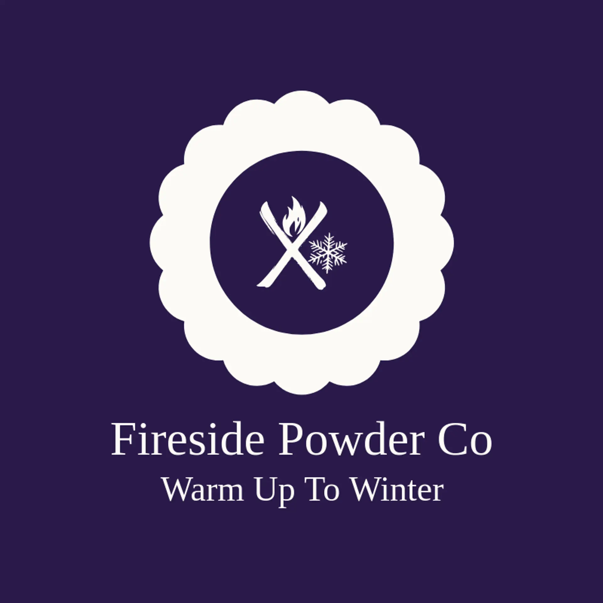Fireside Powder Co logo for skiing