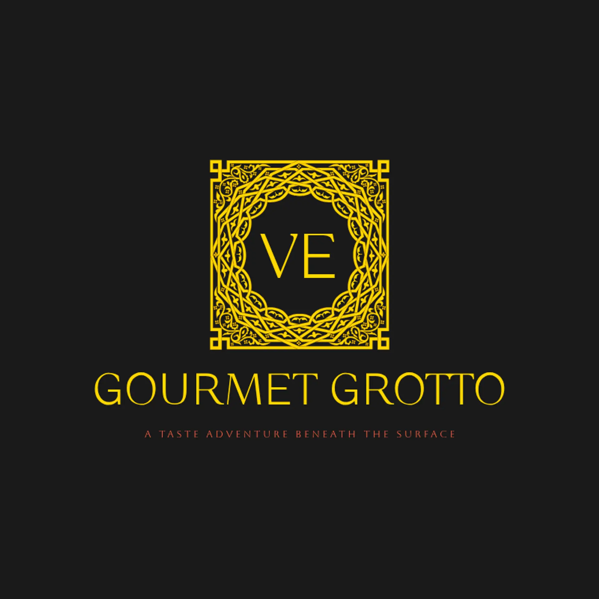 Gourmet Grotto logo for bar restaurant