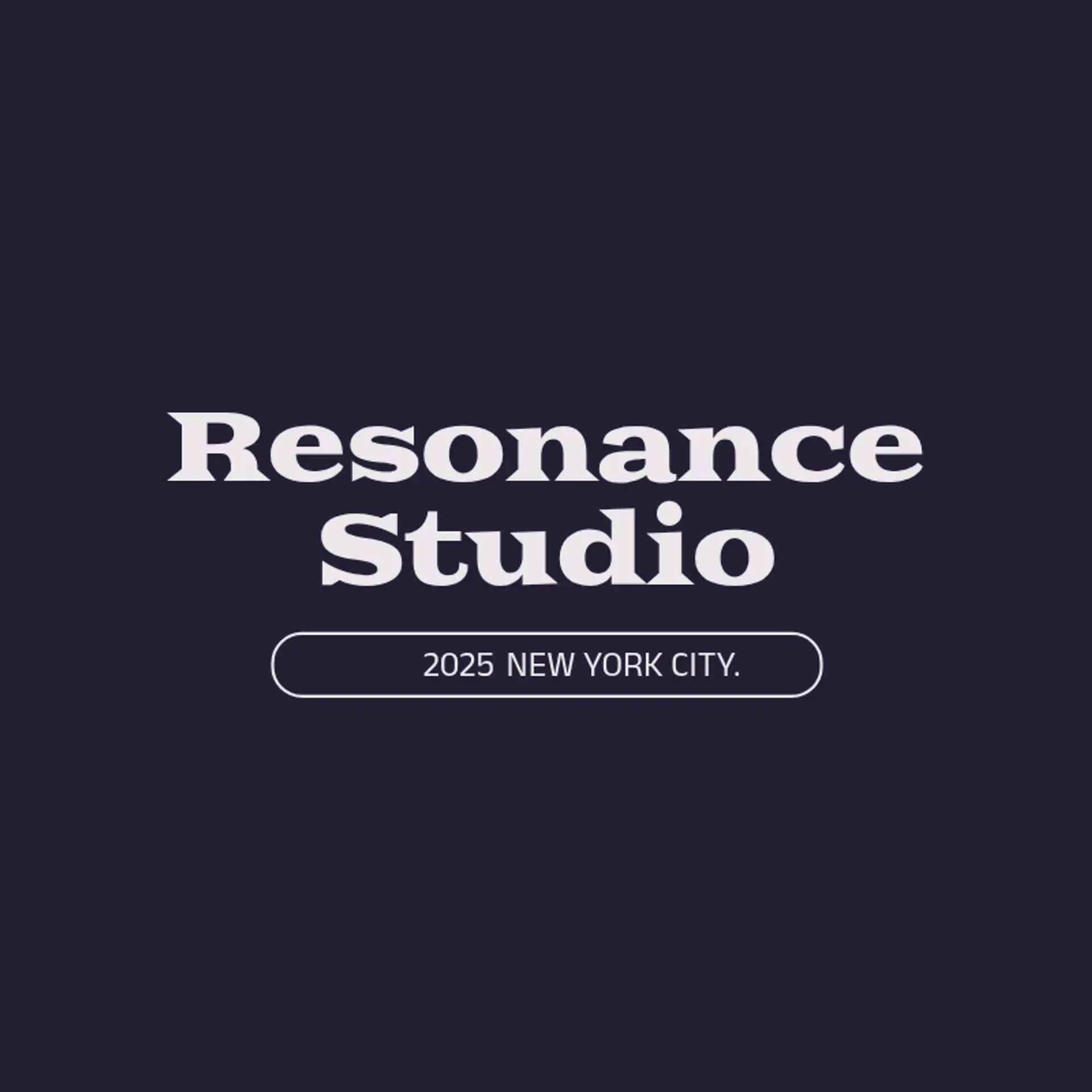 Resonance Studio logo for music