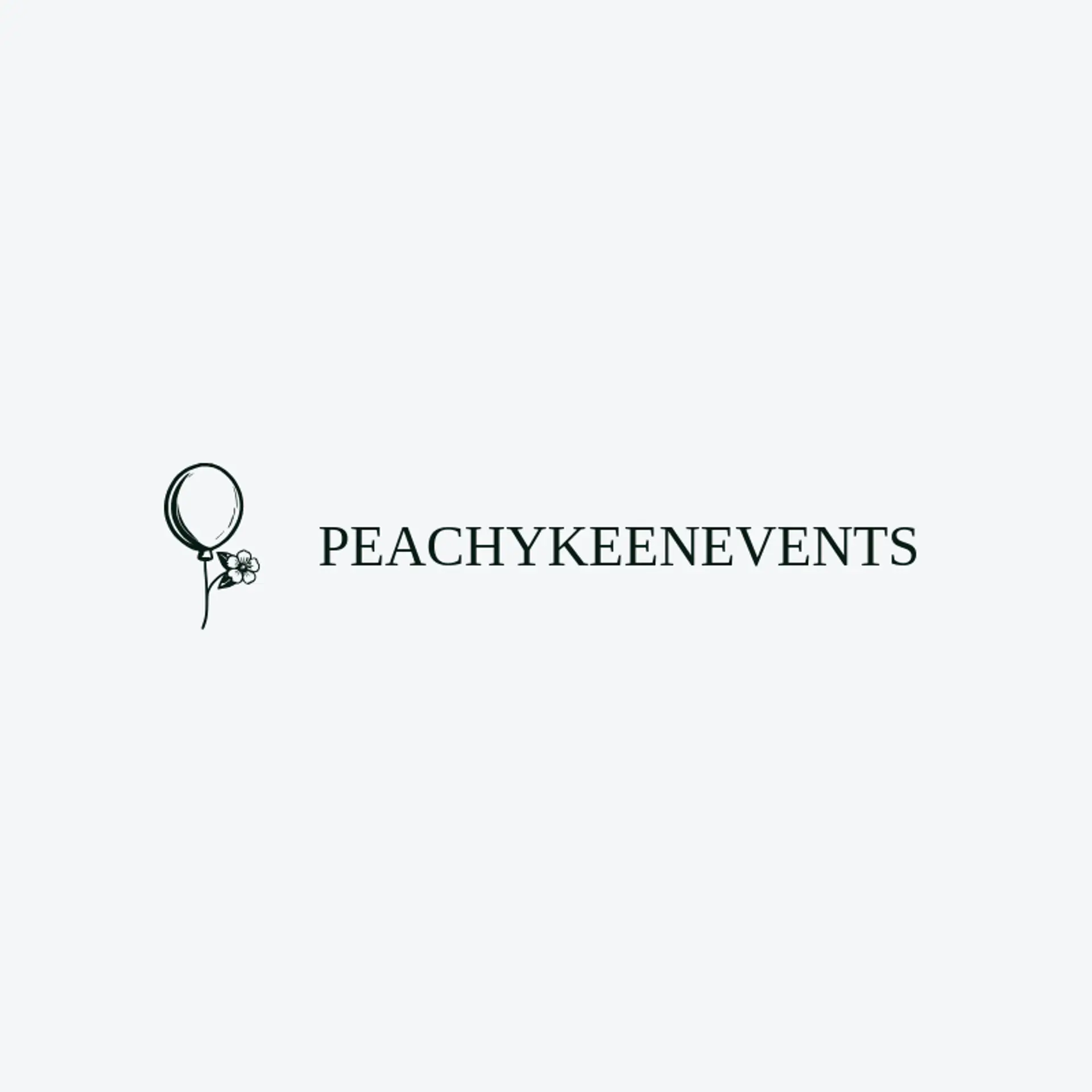 Peachy Keen Events logo for balloon