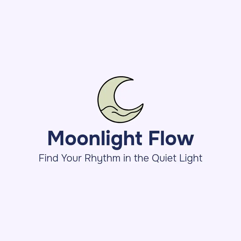 The yoga studio name Moonlight Flow as a branded logo with a single color icon