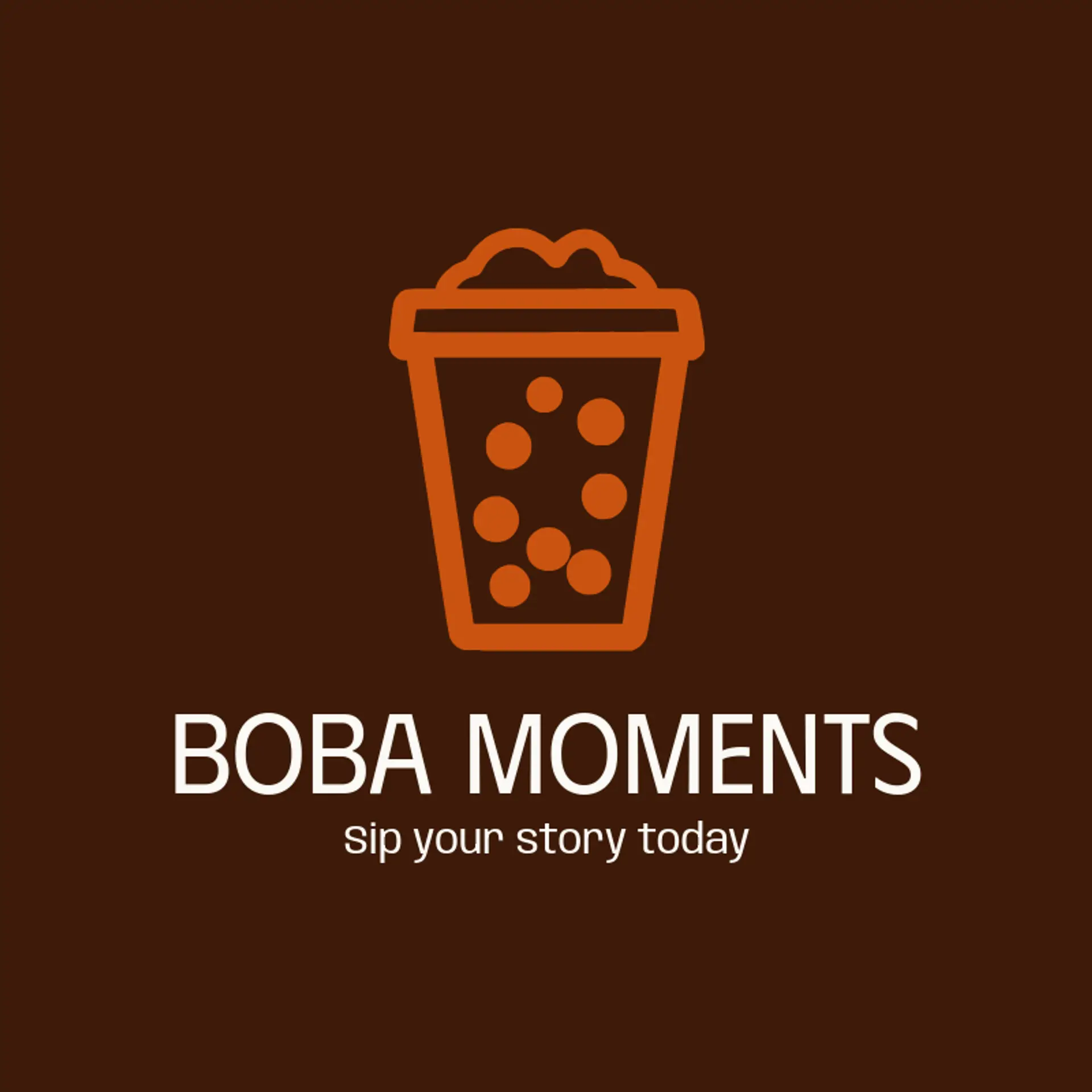 Boba Moments logo for milk tea
