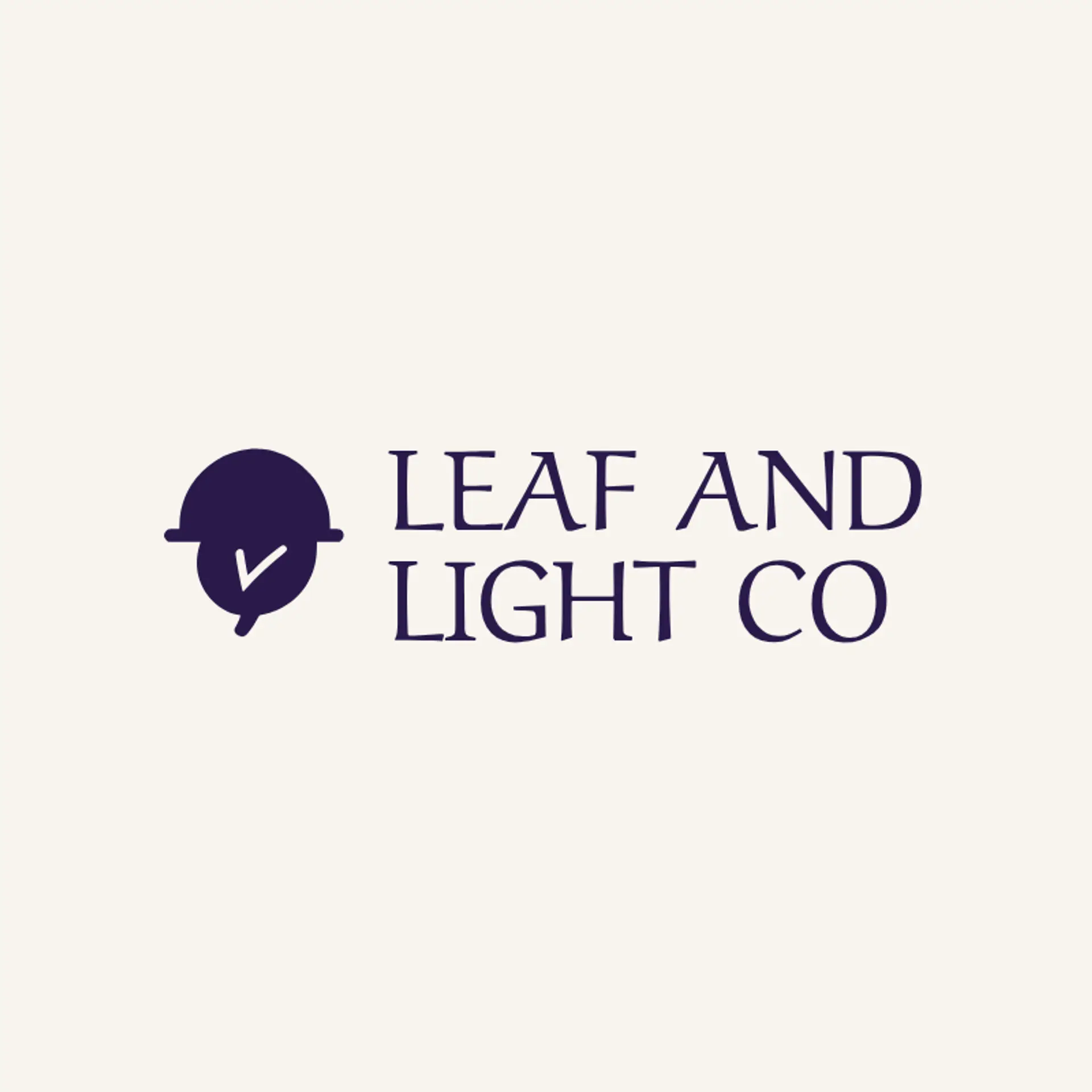Leaf and Light Co logo for negative space