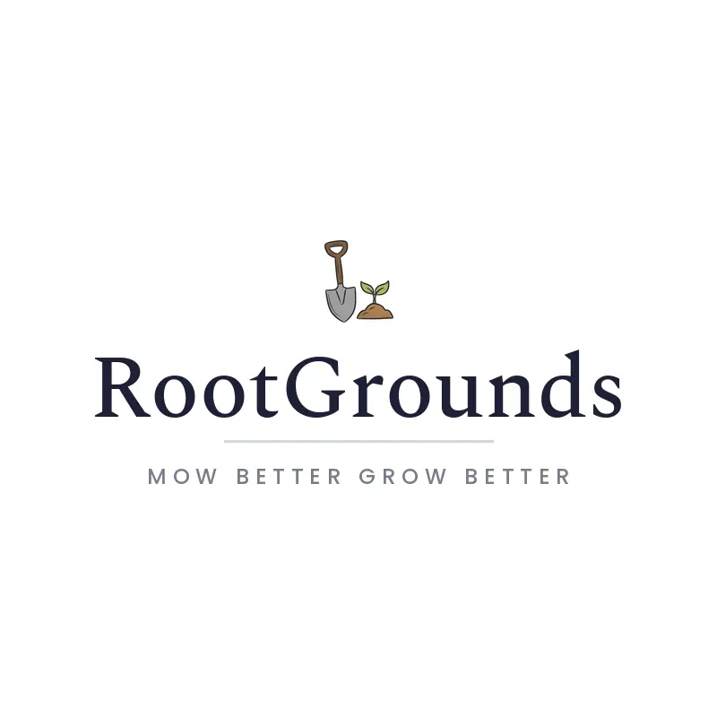 Spade and sprout gardening logo