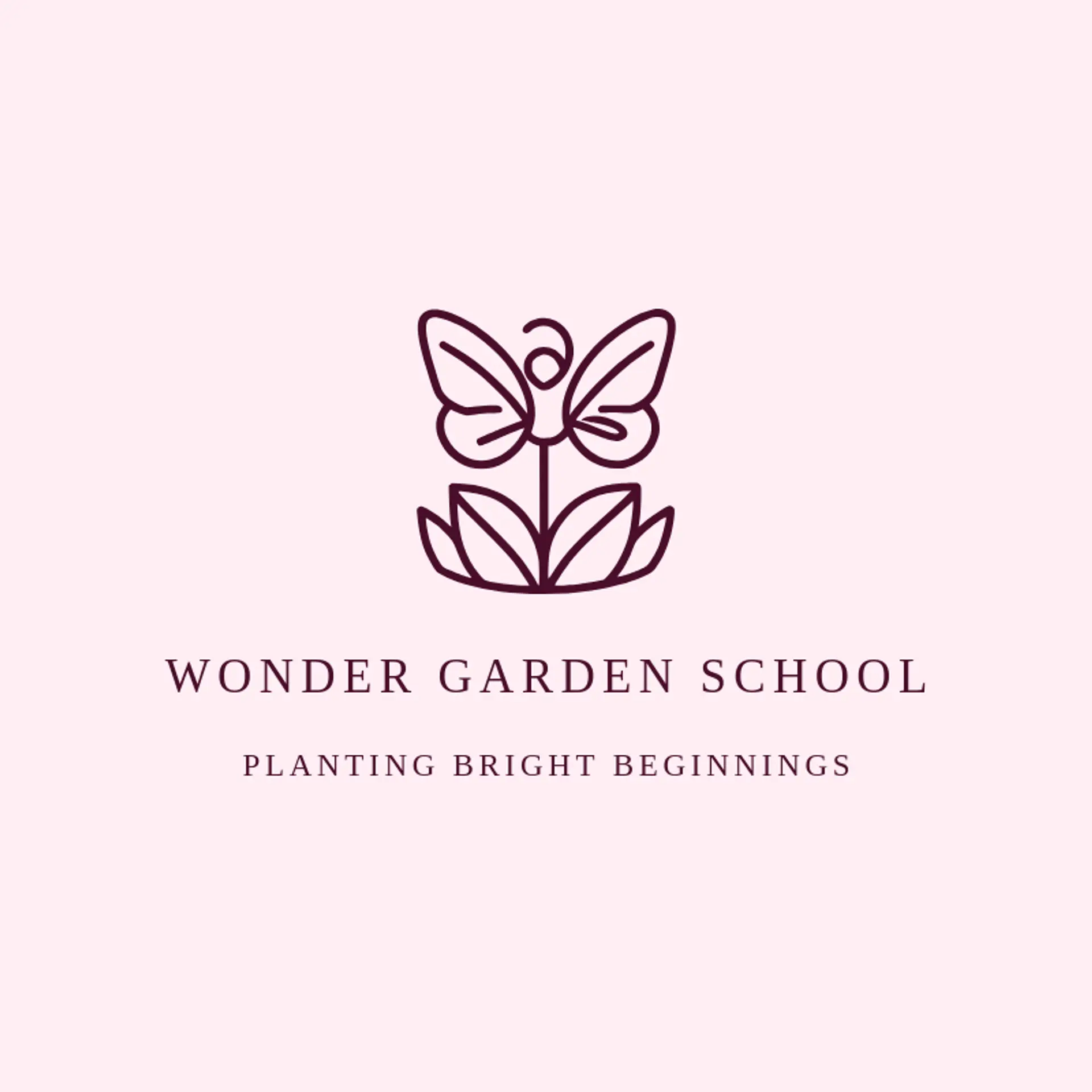Wonder Garden School logo for kindergarten