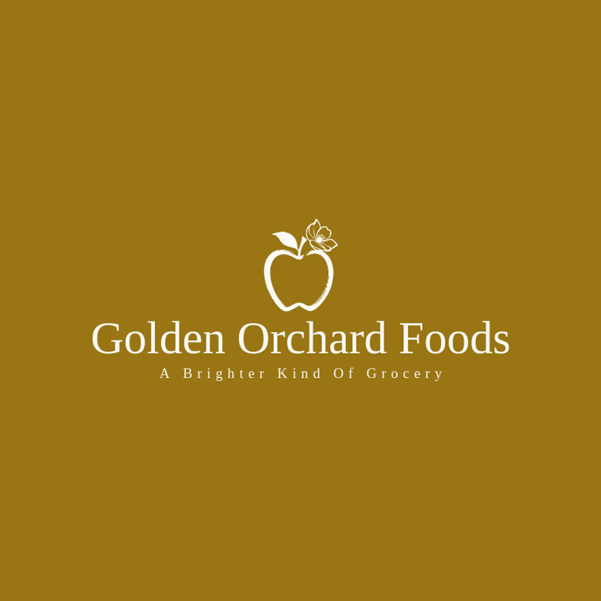 Golden Orchard Foods logo for grocery