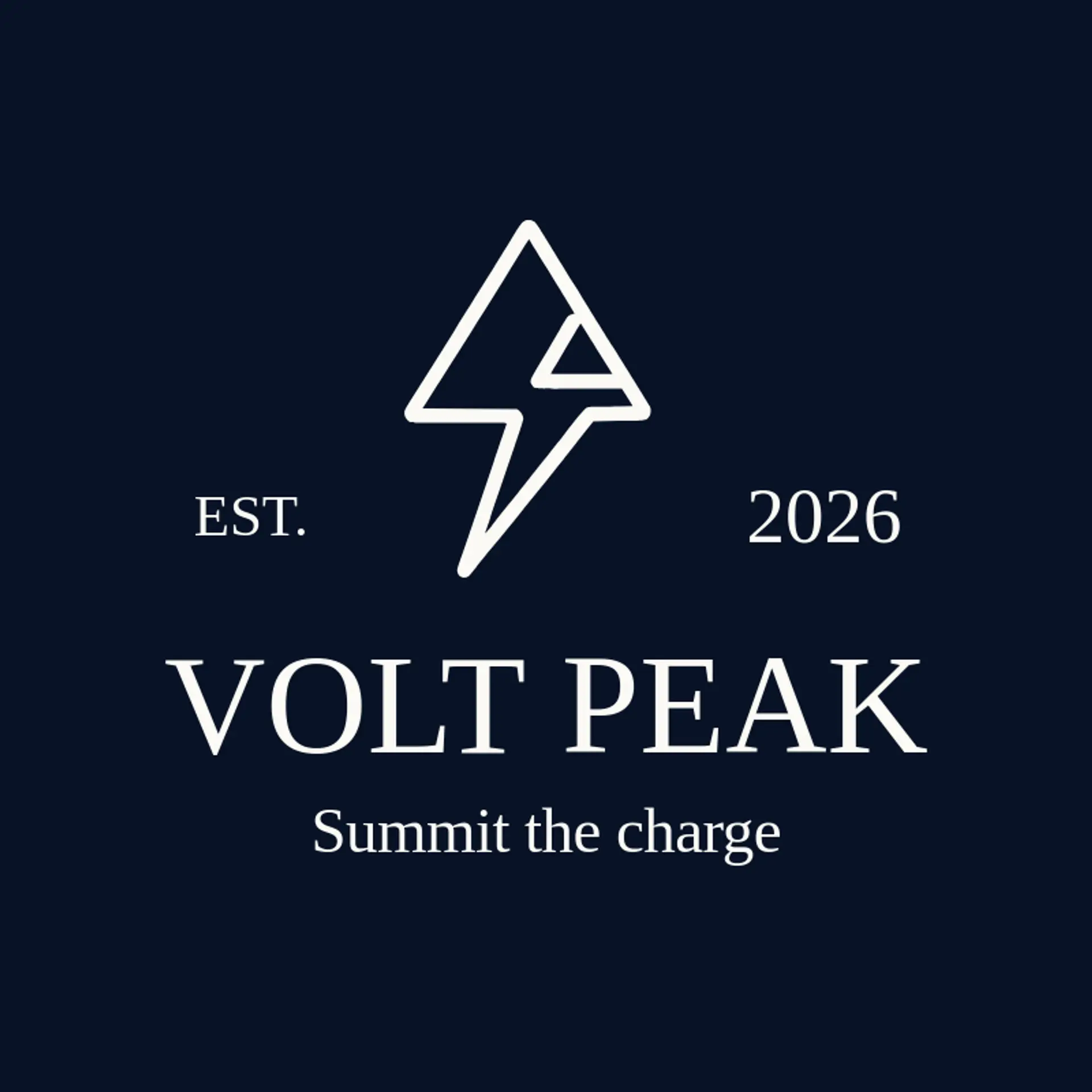Volt Peak logo for lightning bolt