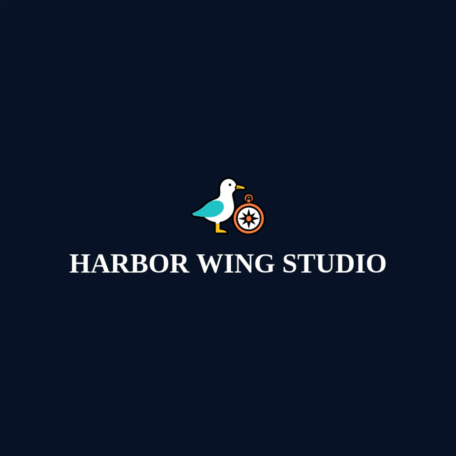 Harbor Wing Studio logo for seagull