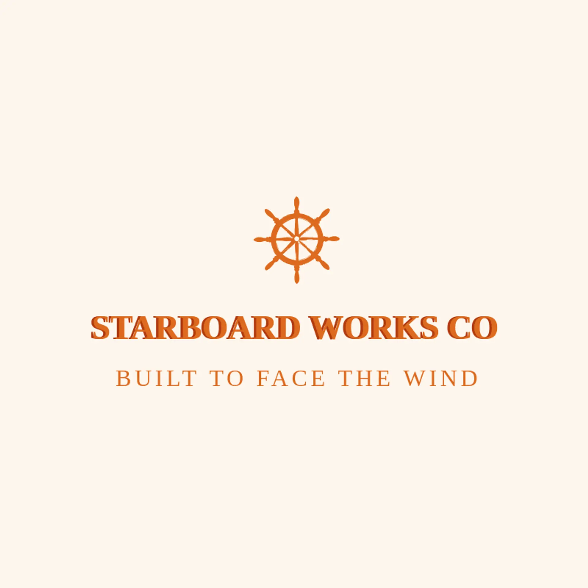 Starboard Works Co logo for nautical