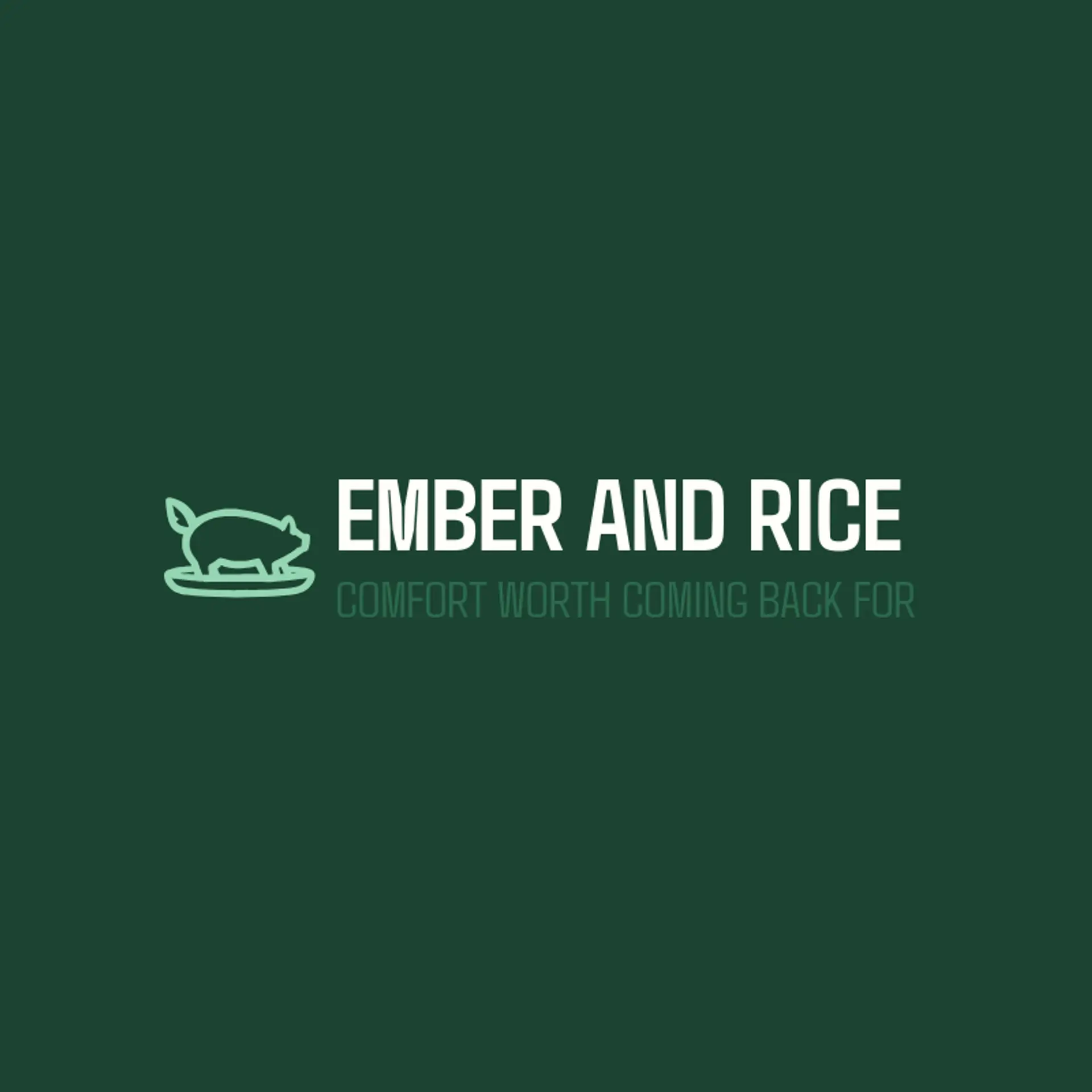 Ember and Rice logo for lechon