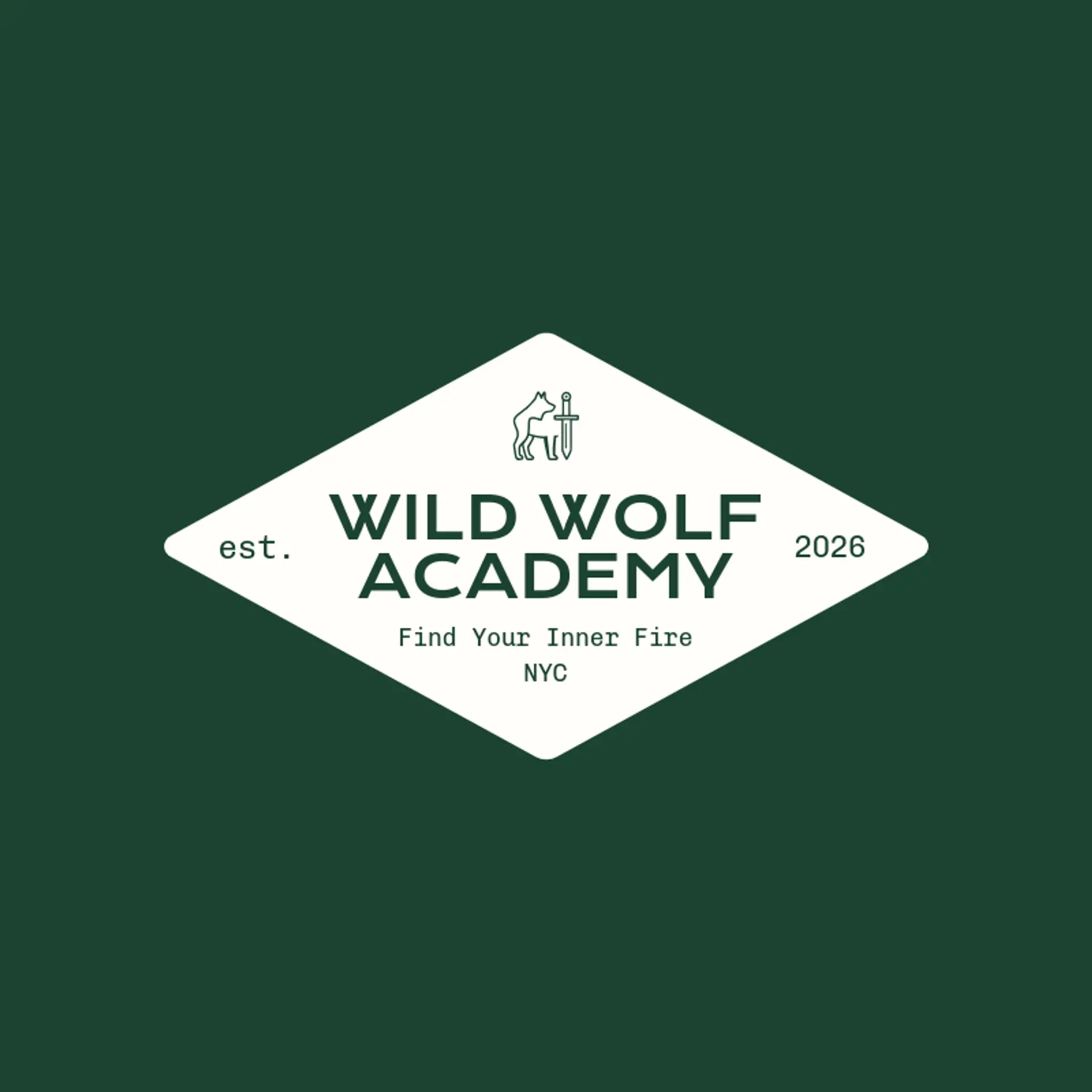 Wild Wolf Academy logo for sword